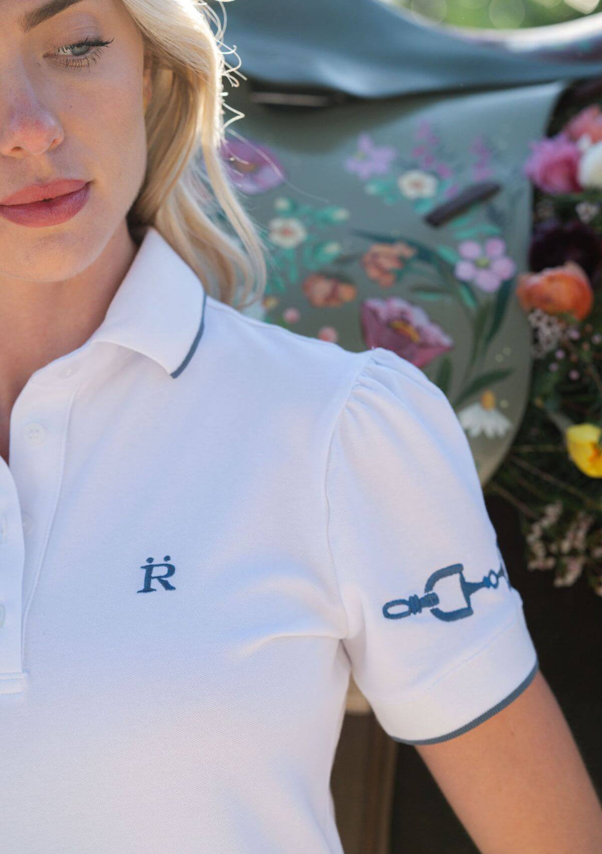 The Equestrian Polo | White & Blue
