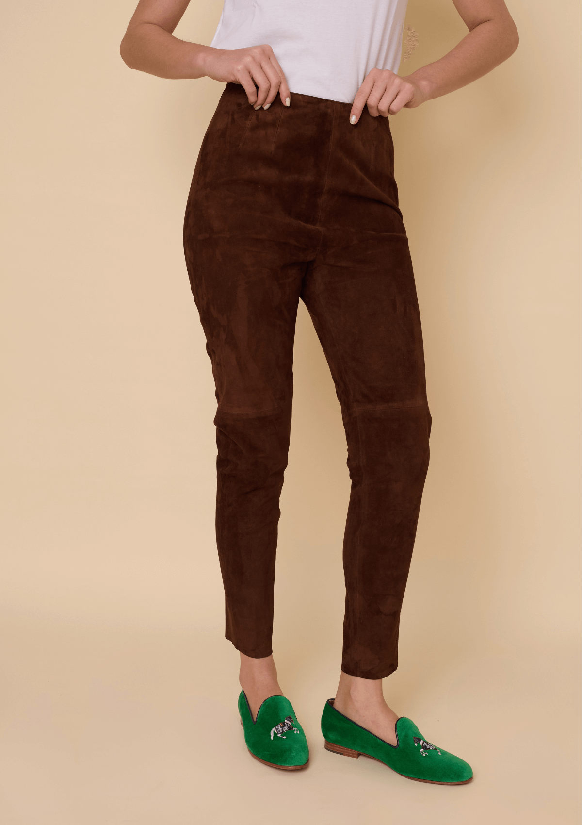 Pampa Suede Leggings | Cognac