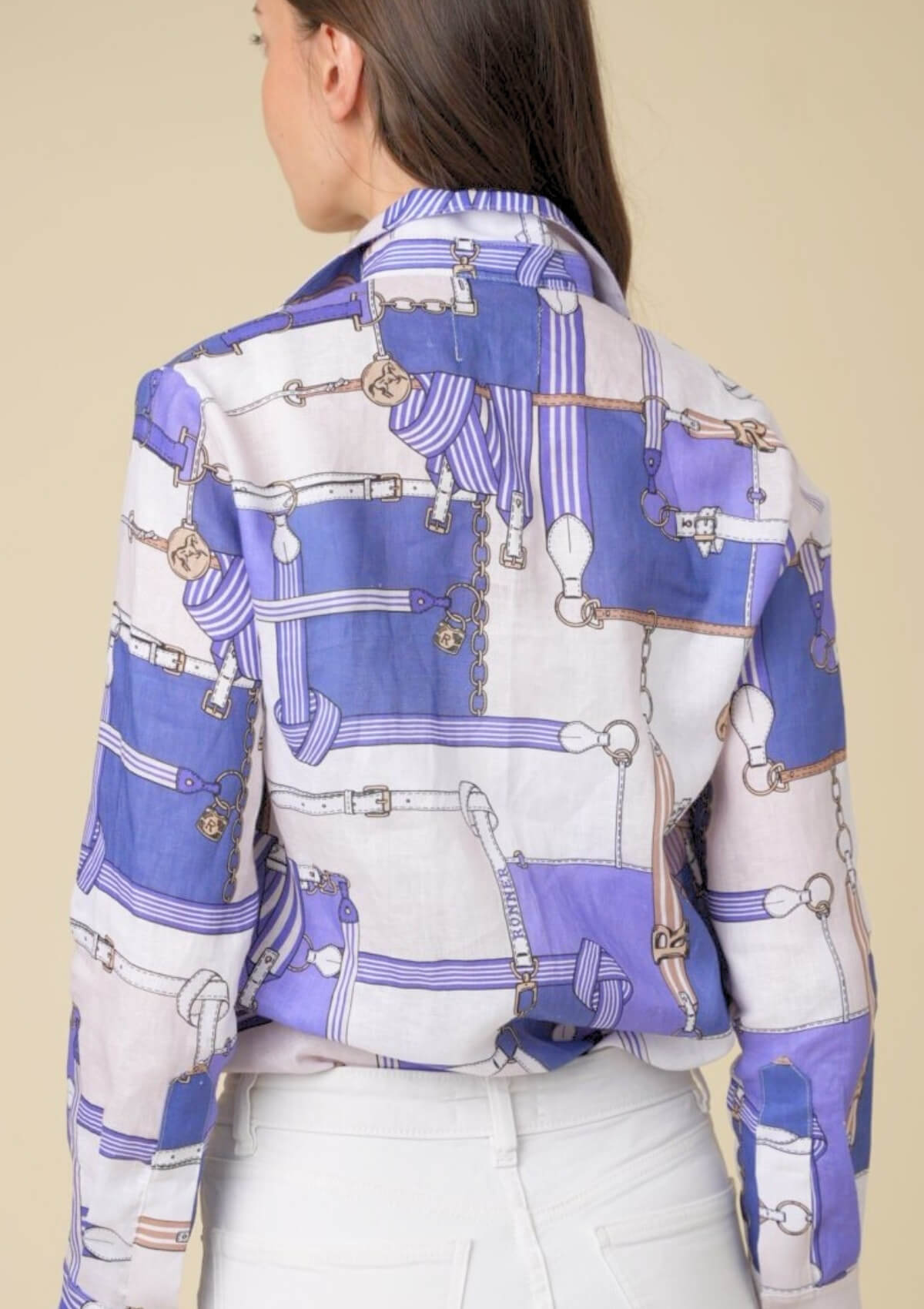 Basic Linen Shirt | Jubilea Print | Rose Blush
