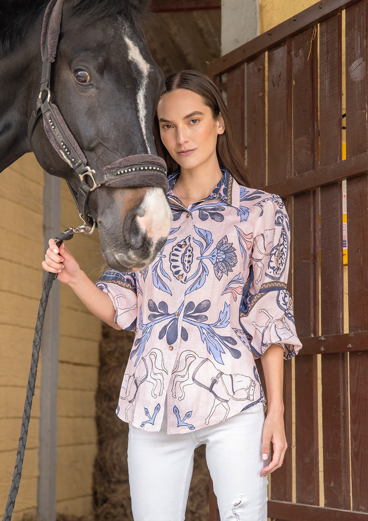 Serena Linen Shirt | Blushrose - Rönner