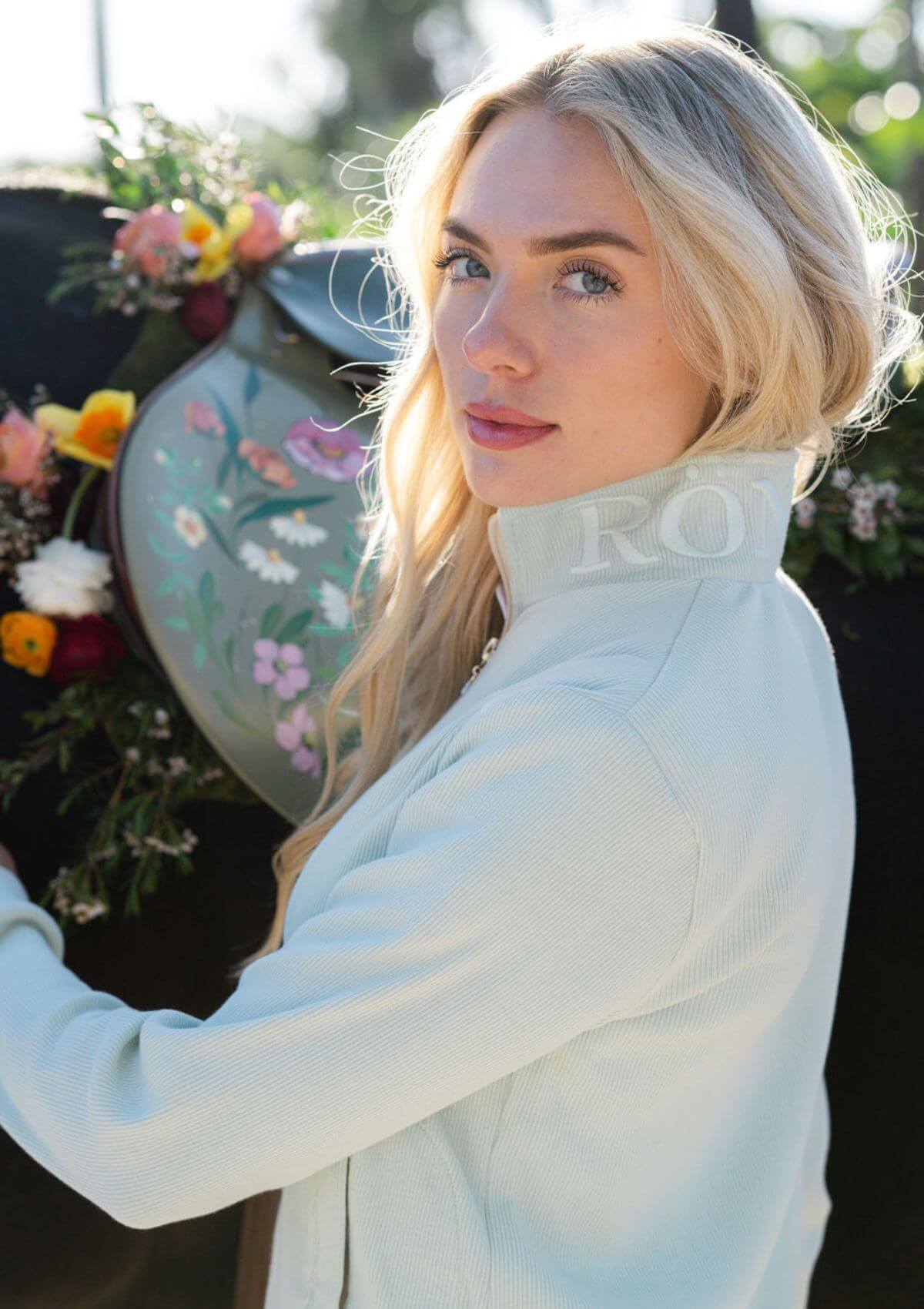 Harmonia Embroidered Zip-Up Jacket| Long Sleeve | Mint