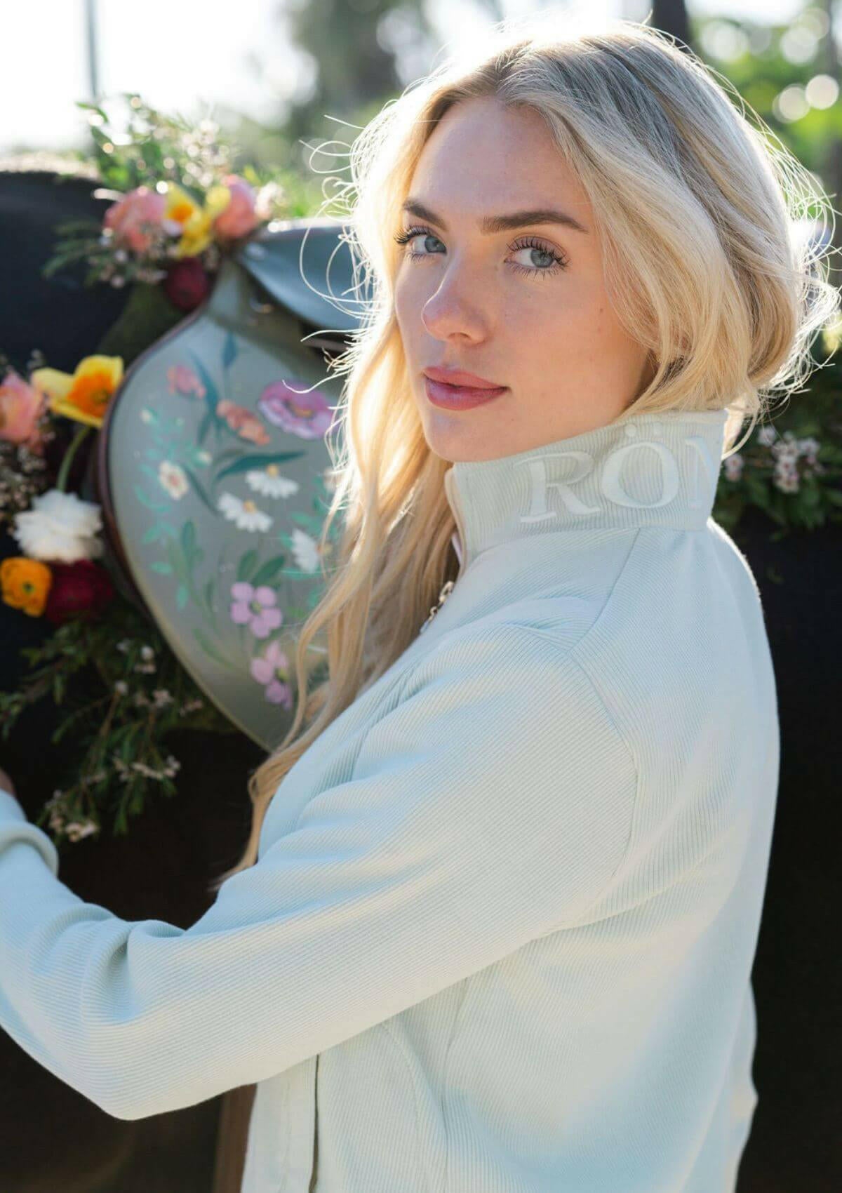 Harmonia Embroidered Zip-Up Jacket | Mint