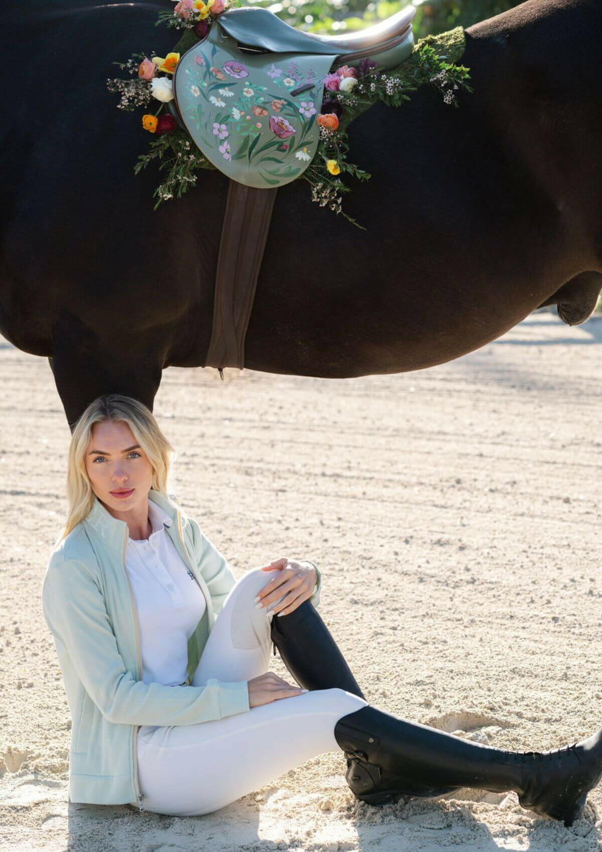 Harmonia Embroidered Zip-Up Jacket | Mint