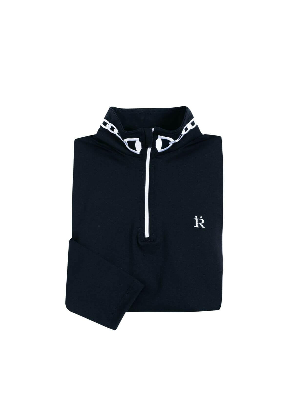 Sira Q-Zip Embroidered | Long Sleeve | Black