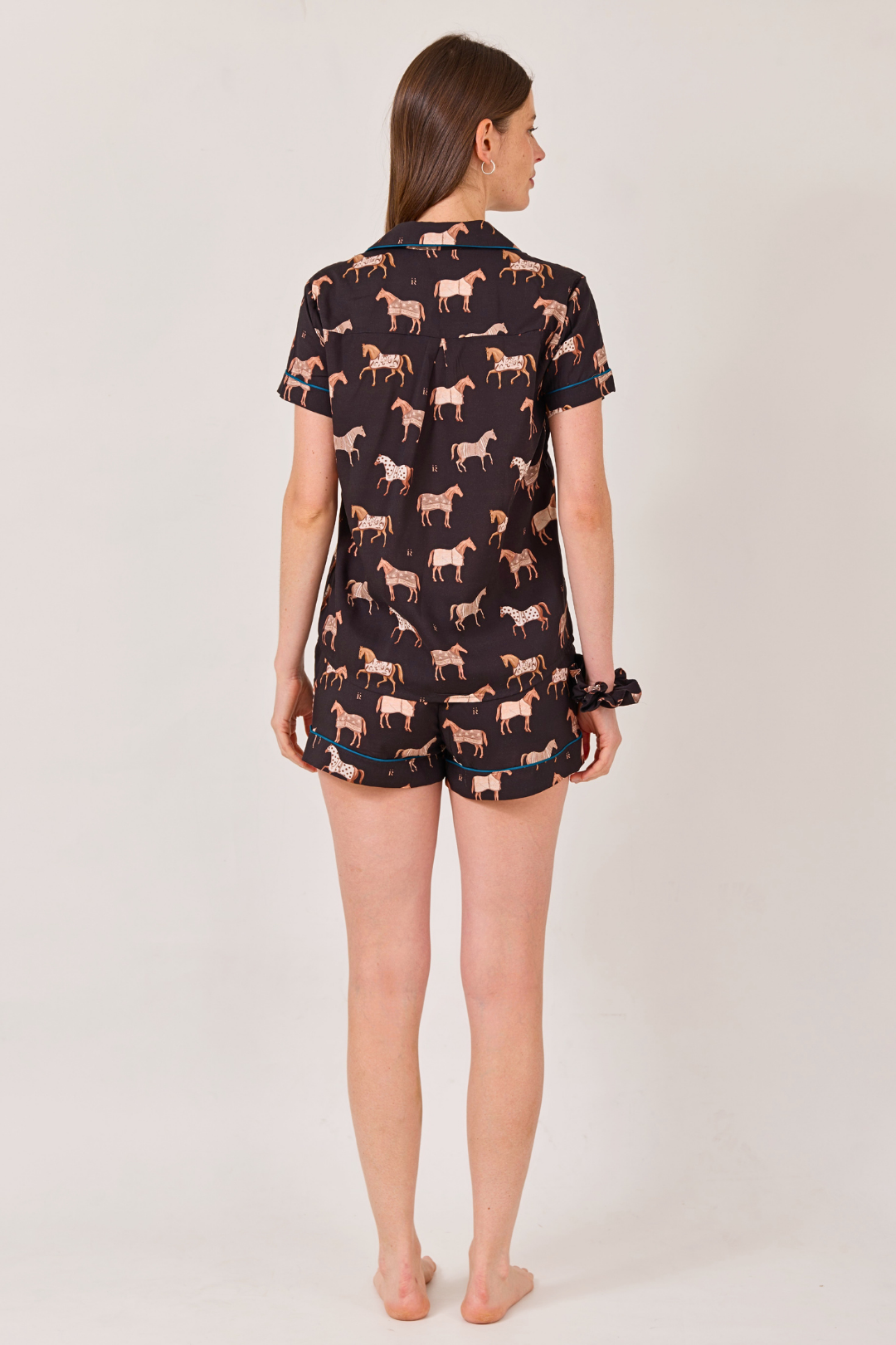 Poise Horse Cotton Pajama Set | Short Sleeve