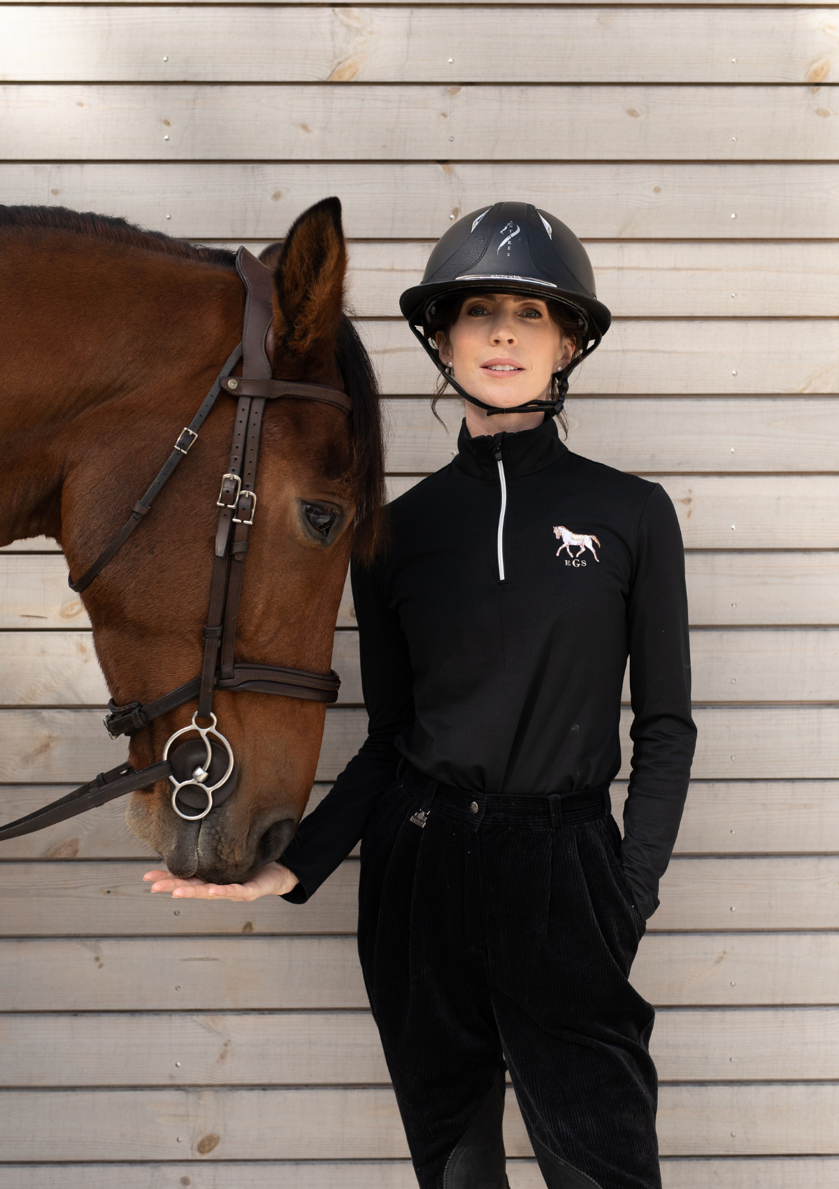 Devotion Q-Zip Embroidered | Long Sleeve | Noir