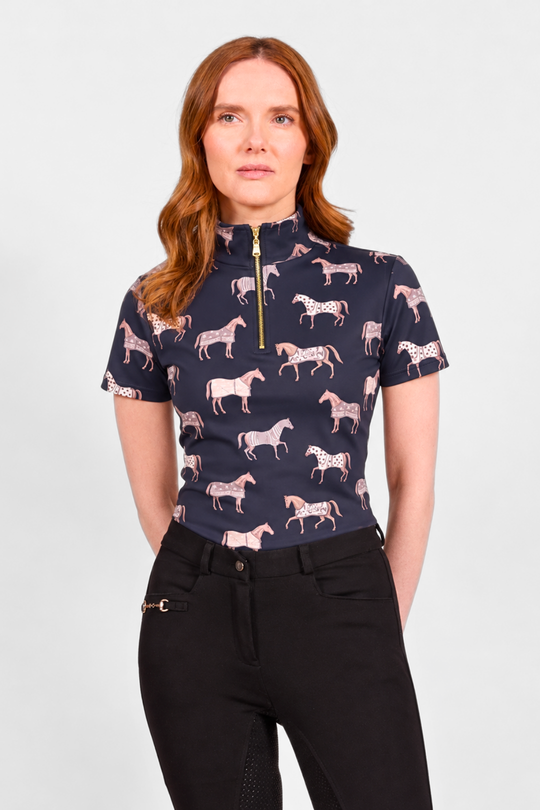 Q-Zip | Poise Print | Short Sleeve