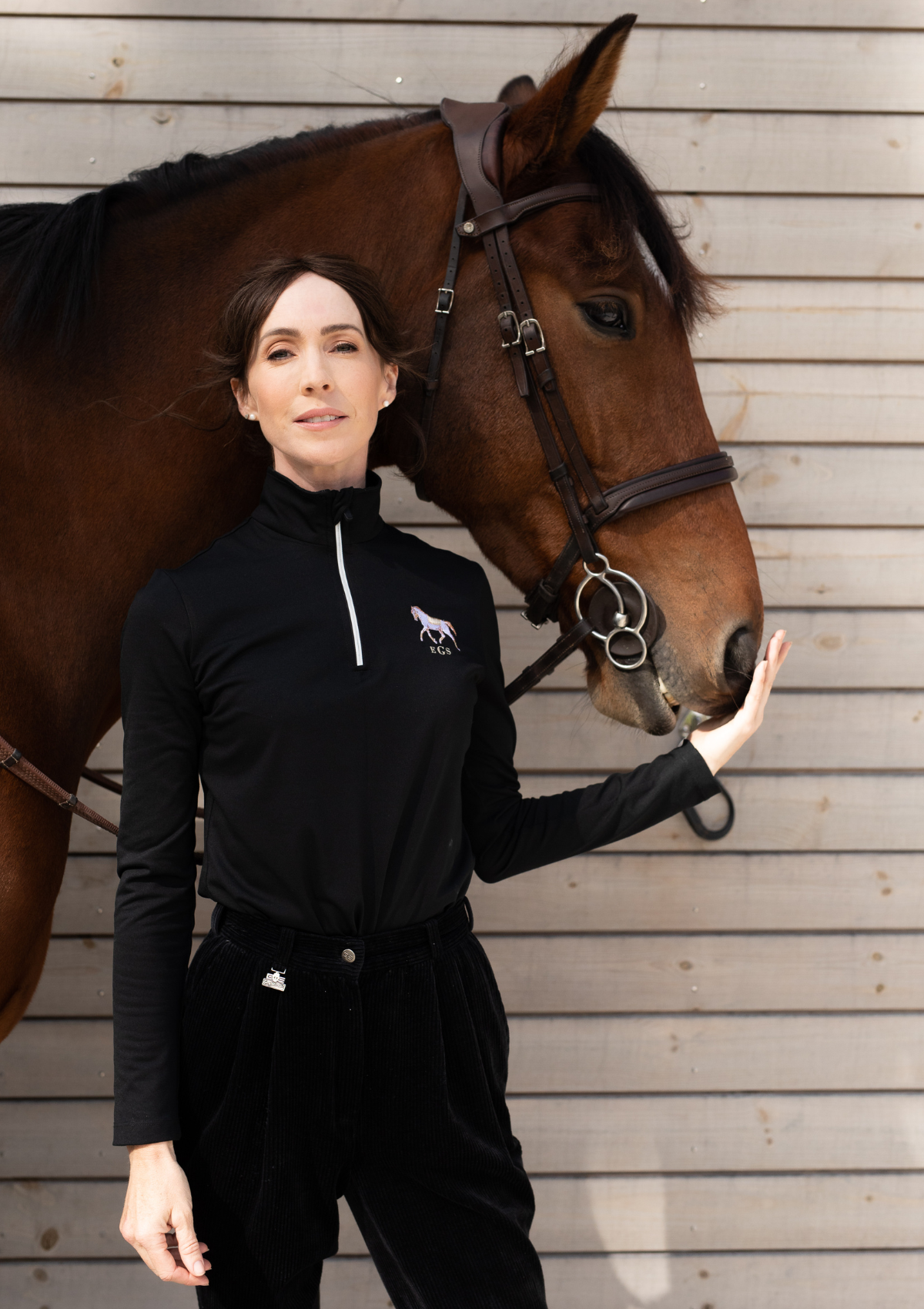 Devotion Q-Zip Embroidered | Long Sleeve | Noir