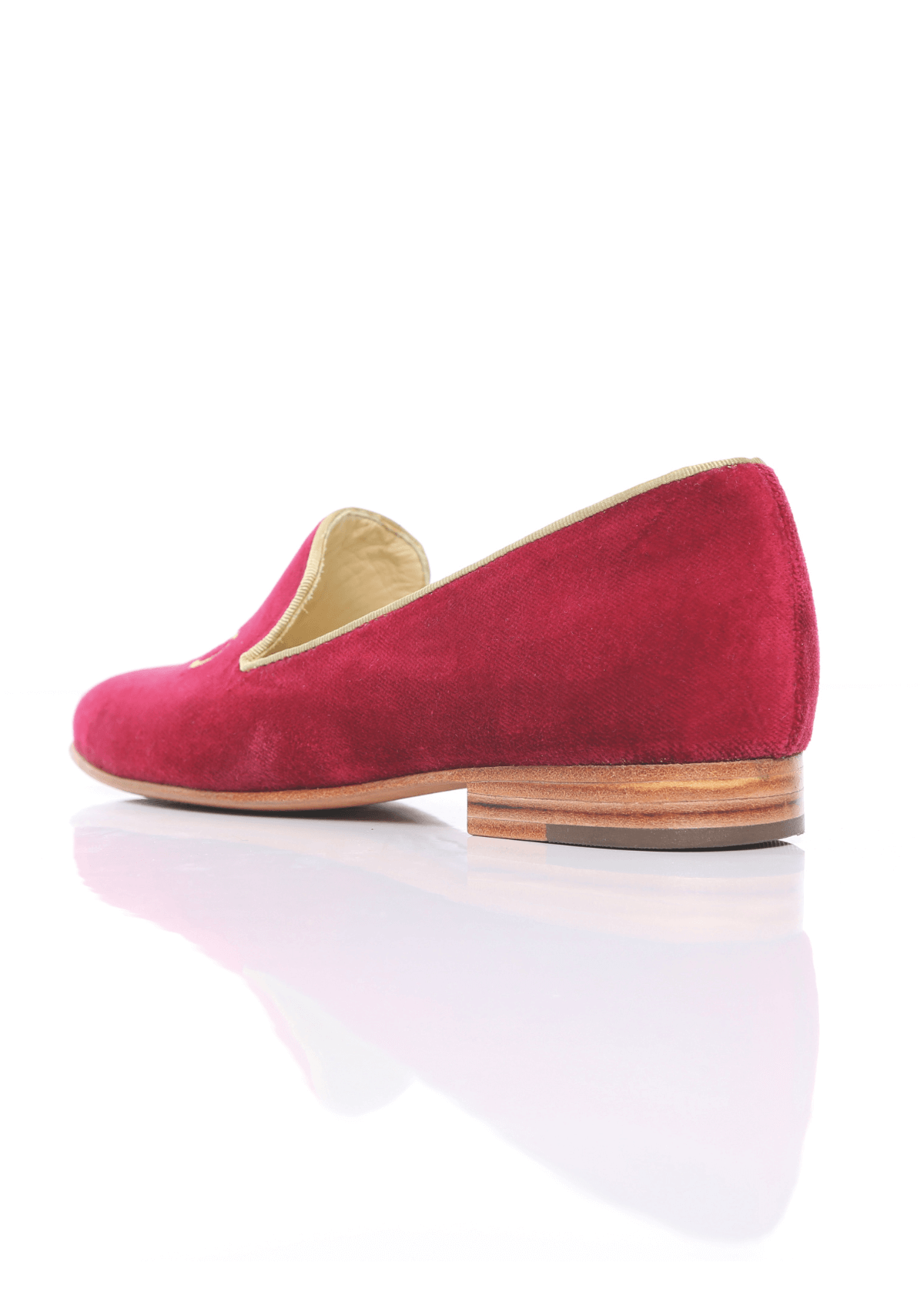 Mimosa Velvet Loafers | Snaffle bit| Burgundy