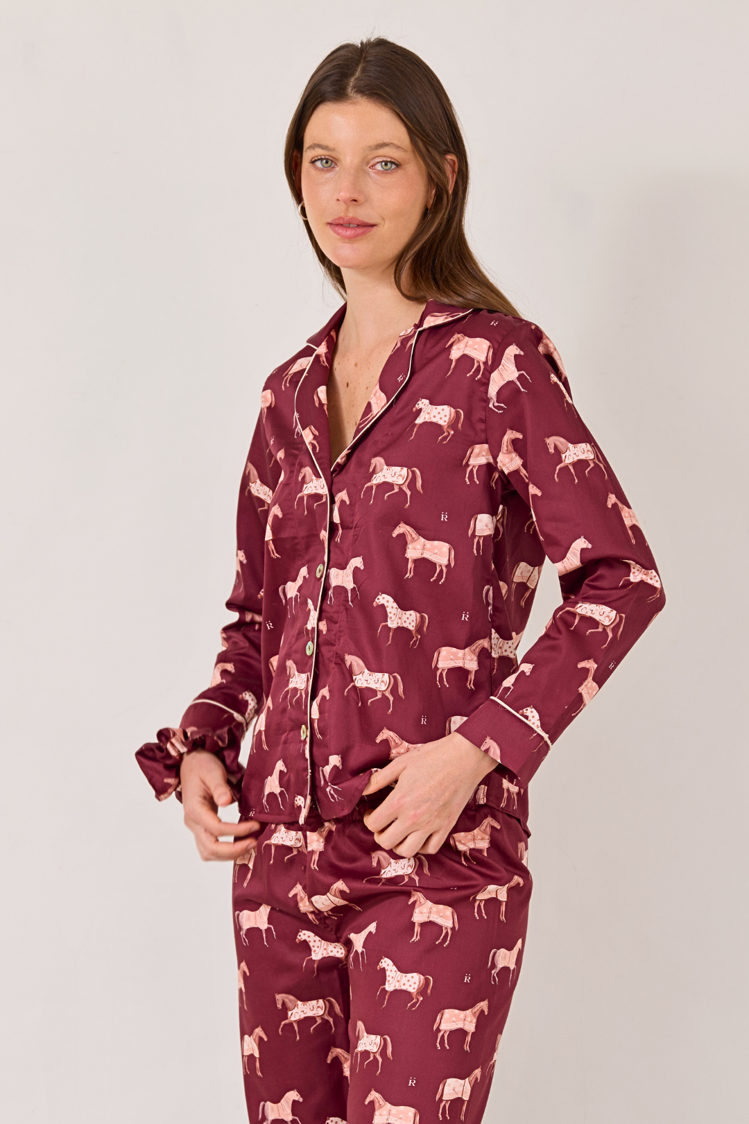 Poise Horse Cotton Pajama Set | Long Sleeve