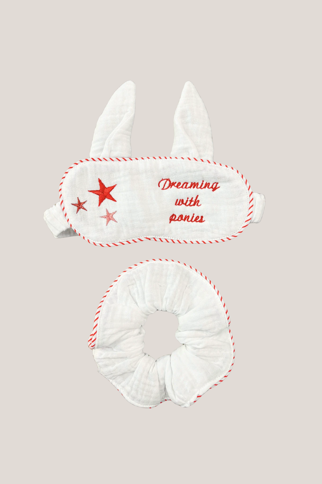 Dreaming with Ponies | Cotton Gauze | Eye Mask and Scrunchie