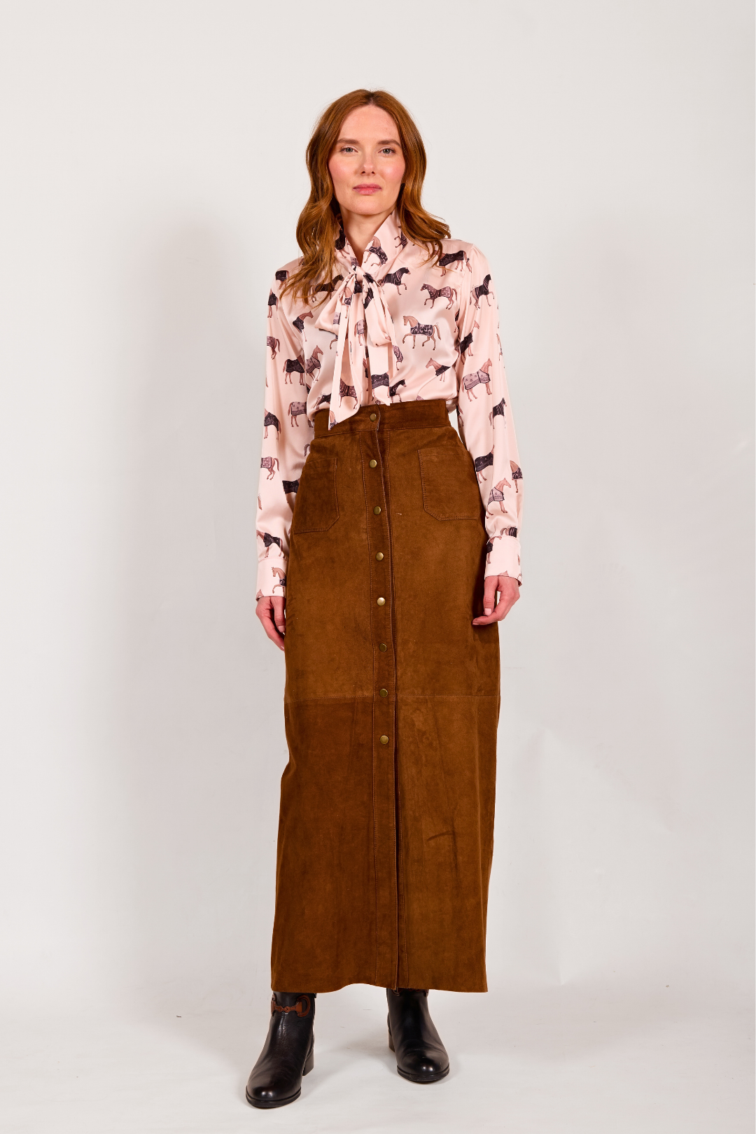 Palomino Suede Maxi Skirt
