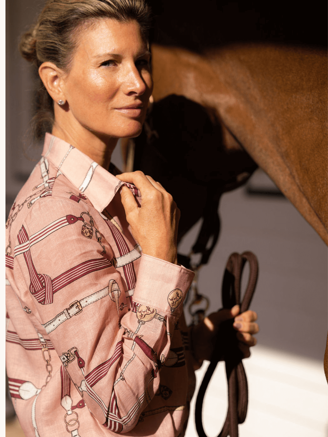Basic Linen Shirt | Jubilea Print | Rose Blush