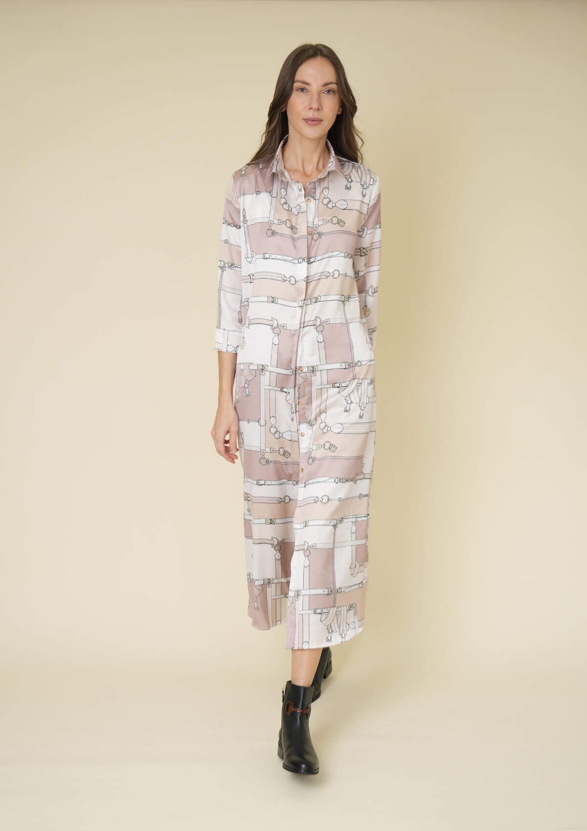 Victoria Tunic-Dress | Jubilea Print | Champagne