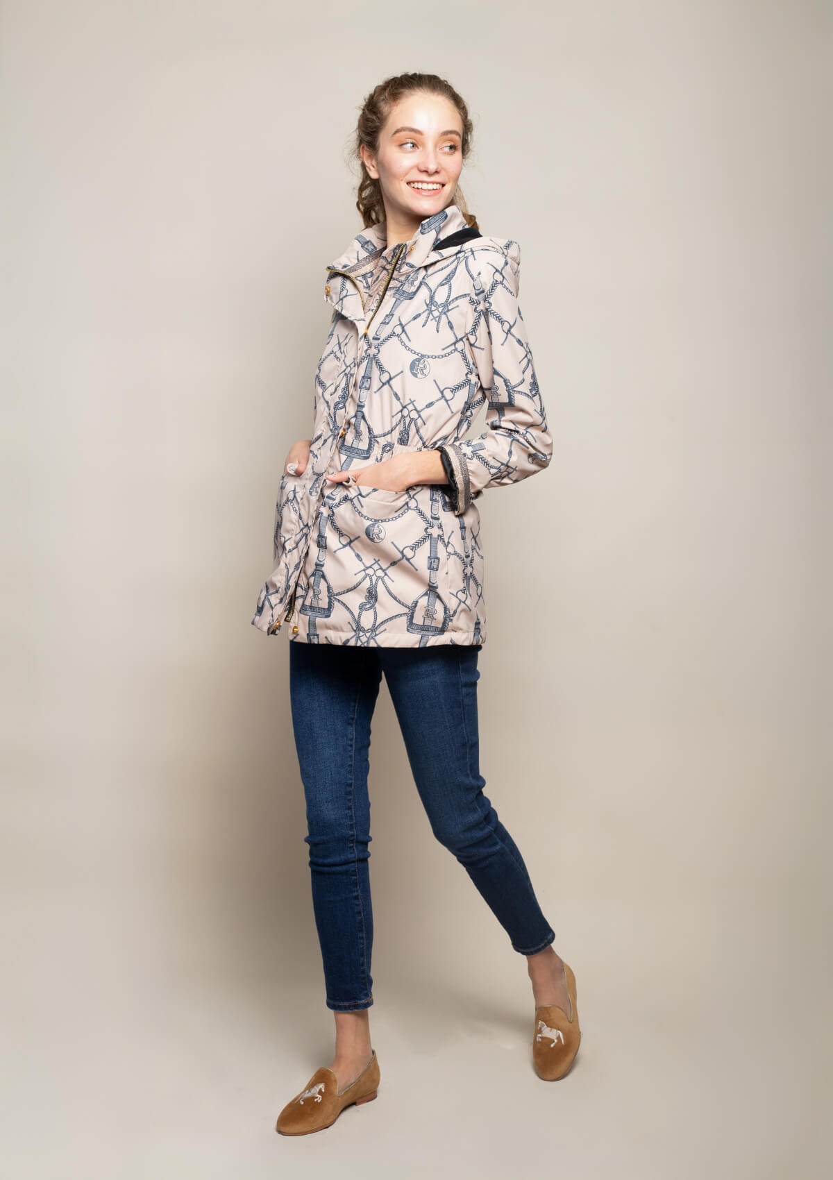 Georgina Windbreaker | Morsetti Print | D'Oro