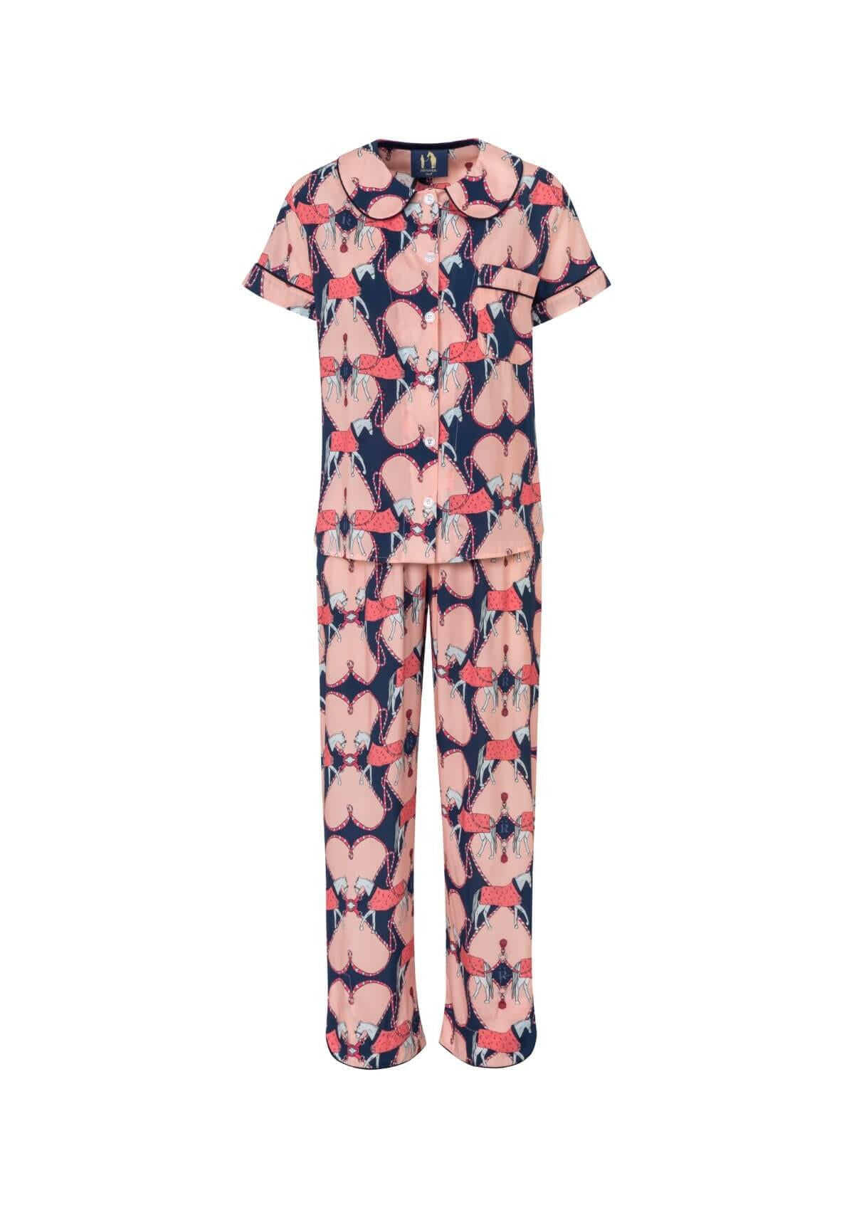 Horsebond PJ's Set | Short Sleeve and Pants | Navy