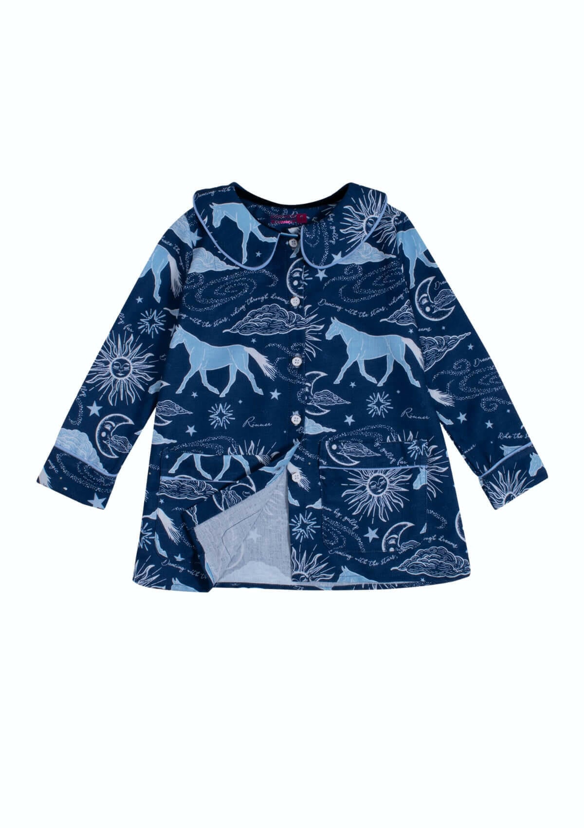Astral Print Long Sleeve | Children's PJ'S | Navy & Blue