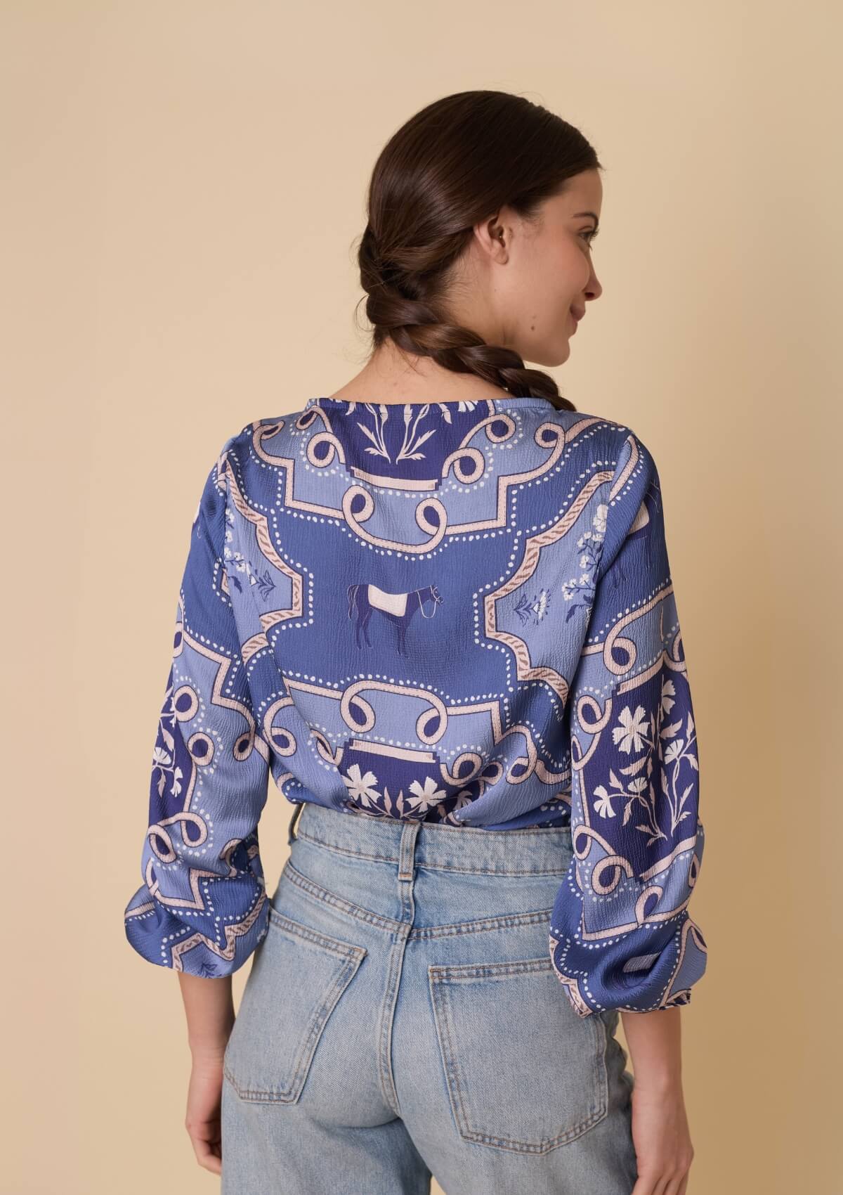 Caravelle Blouse | Veranda Print | Blue