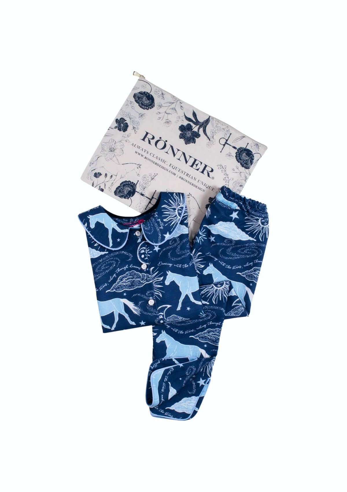 Astral Print Long Sleeve | Children's PJ'S | Navy & Blue