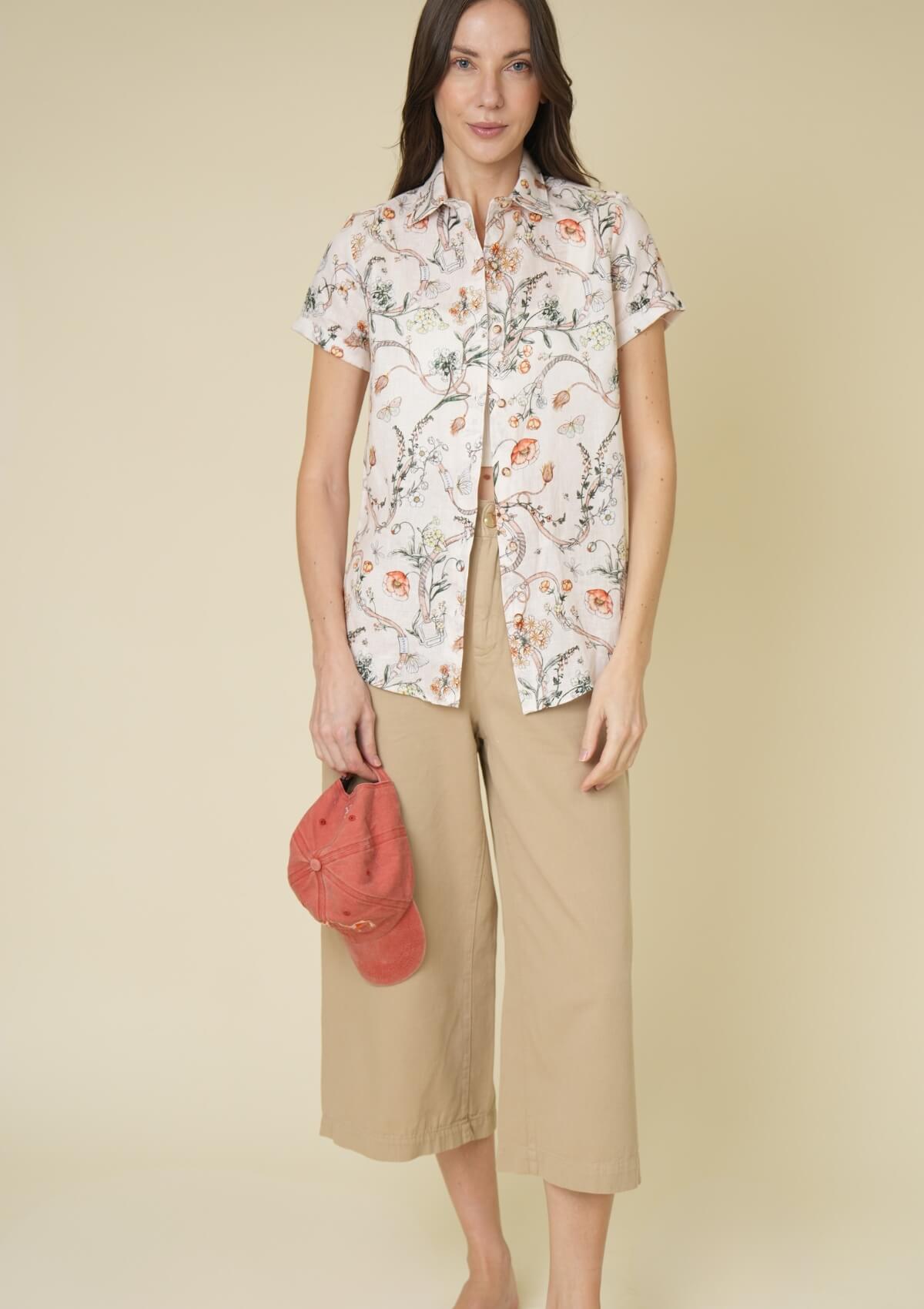 Herbaria Linen Shirt | Butter