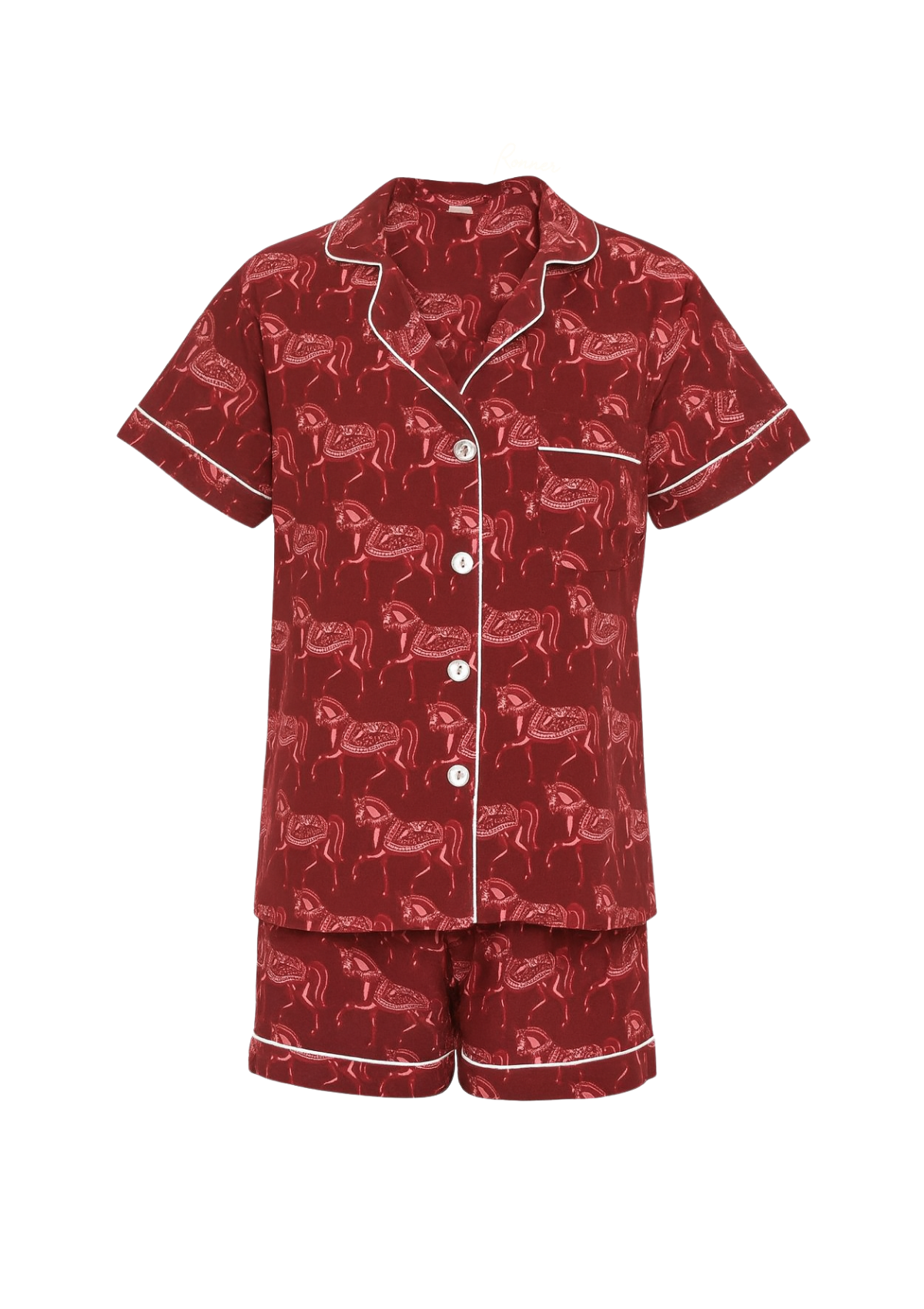 Whisper PJ's Set | Short Sleeve | Blossomare Print | Red | Sample