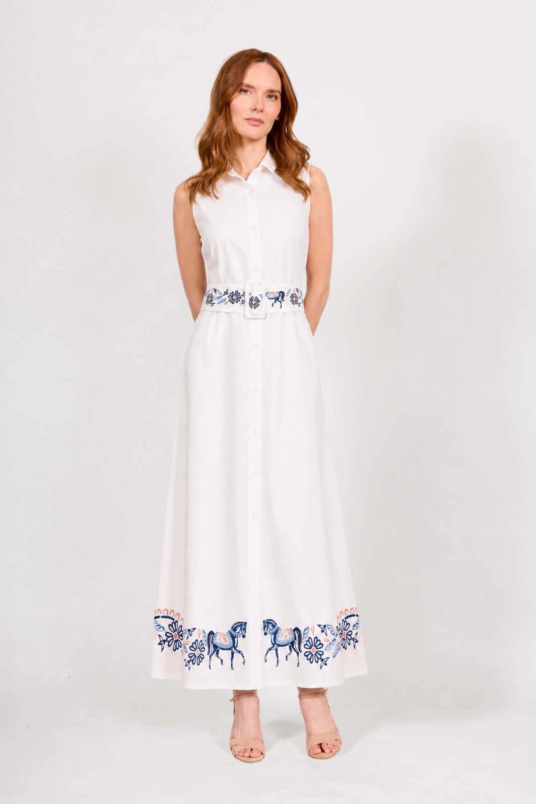 Annie Florale Embroidered Cotton Dress
