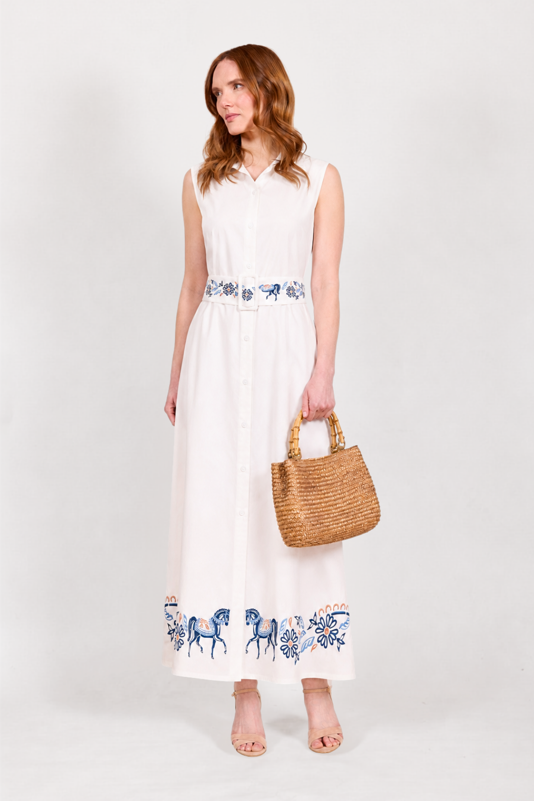 Annie Florale Embroidered Cotton Dress