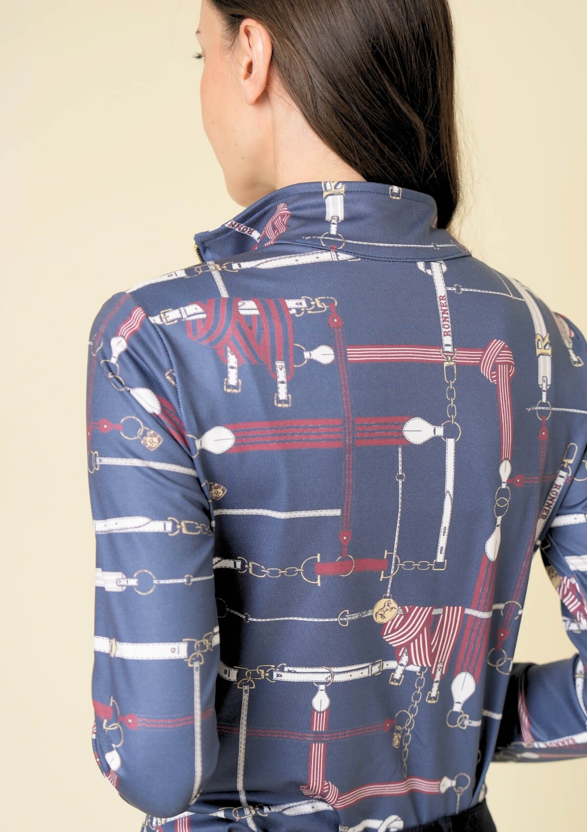 Harmony Q-Zip | Long Sleeve | Jubilea Print | Navy