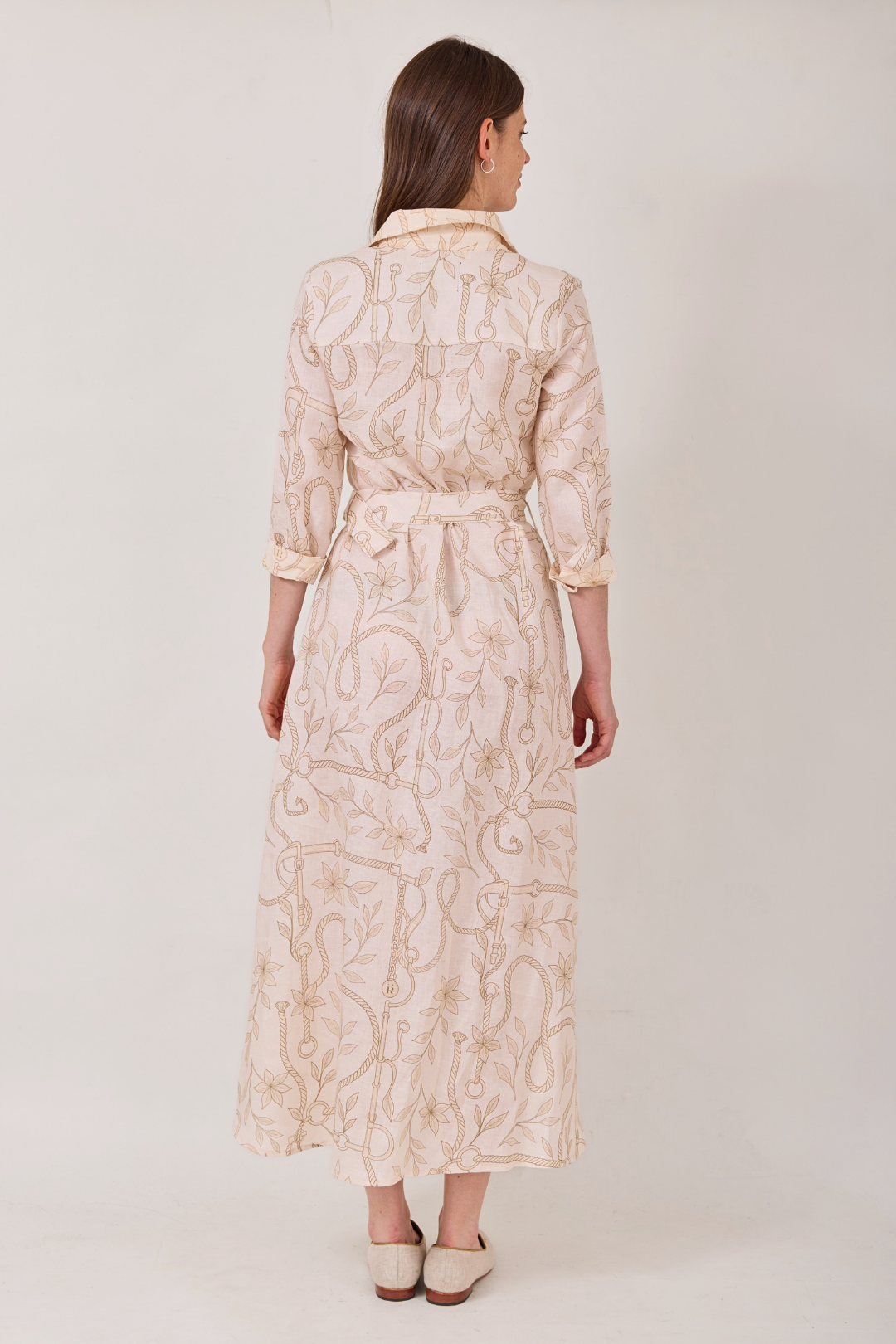 Isadora Linen Dress | Ropes Print