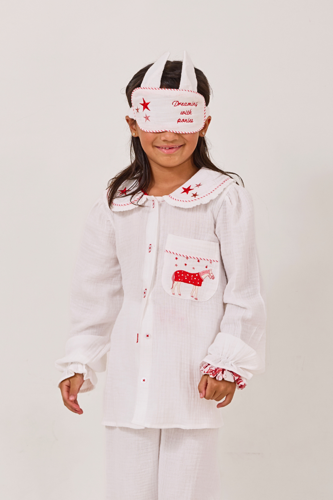 Lucky Stars Horses Children's PJ's Set | Cranberry Limited Edition