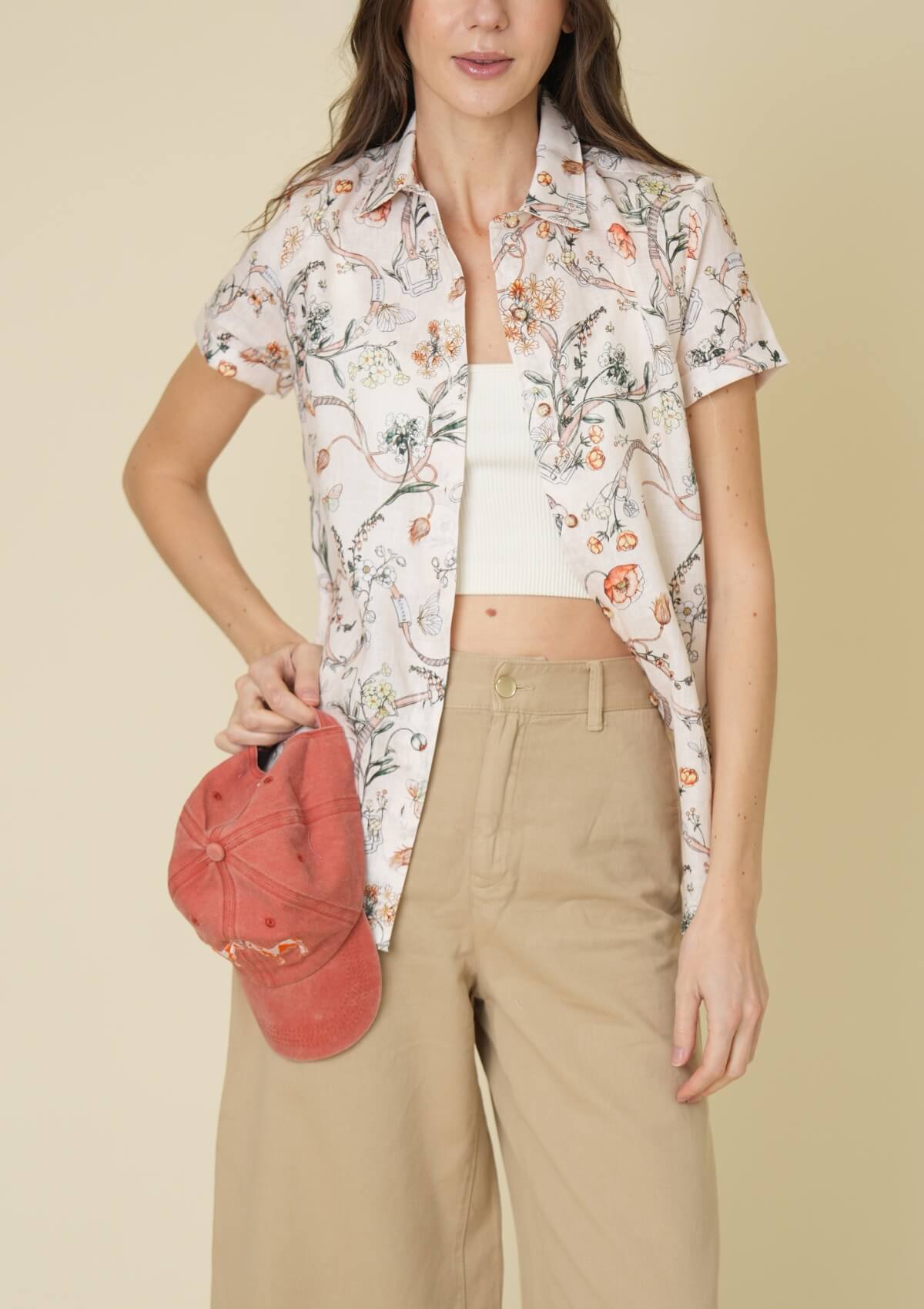 Herbaria Linen Shirt | Butter
