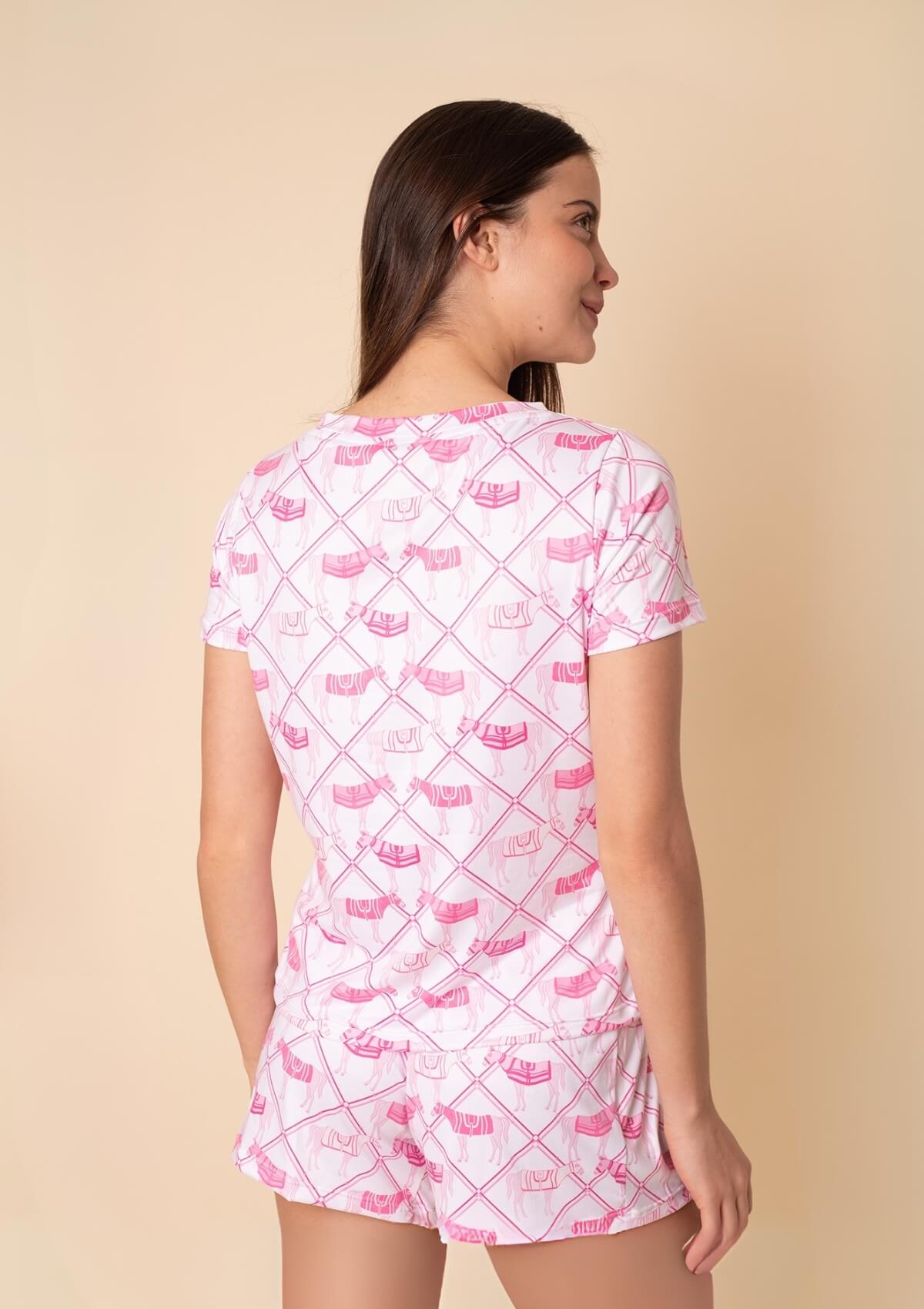 Aurora PJ's Set | Short Sleeve Short Set | Pink