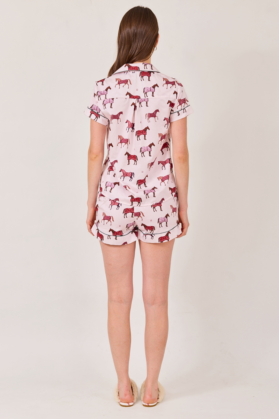 Poise Horse Cotton Pajama Set | Short Sleeve