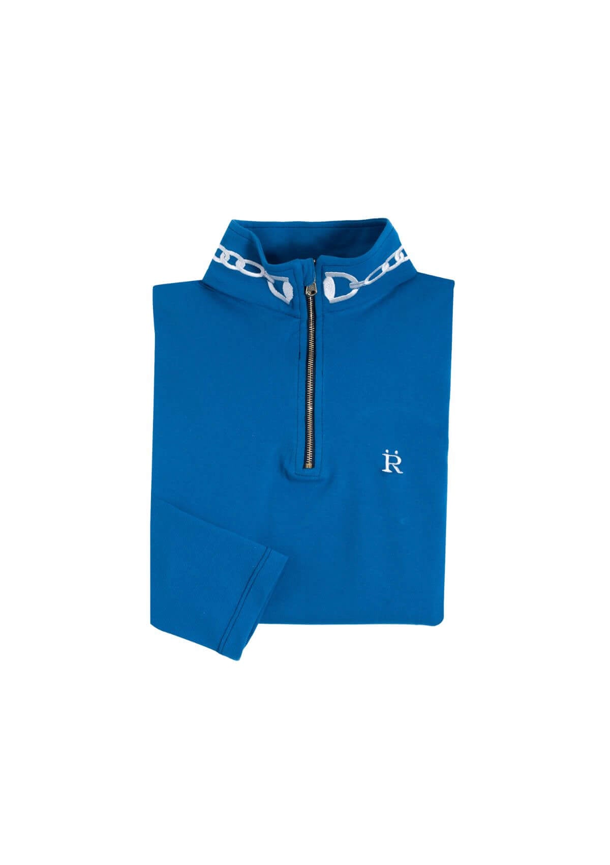 Harmonia Zip Embroidered | Long Sleeve | Blue