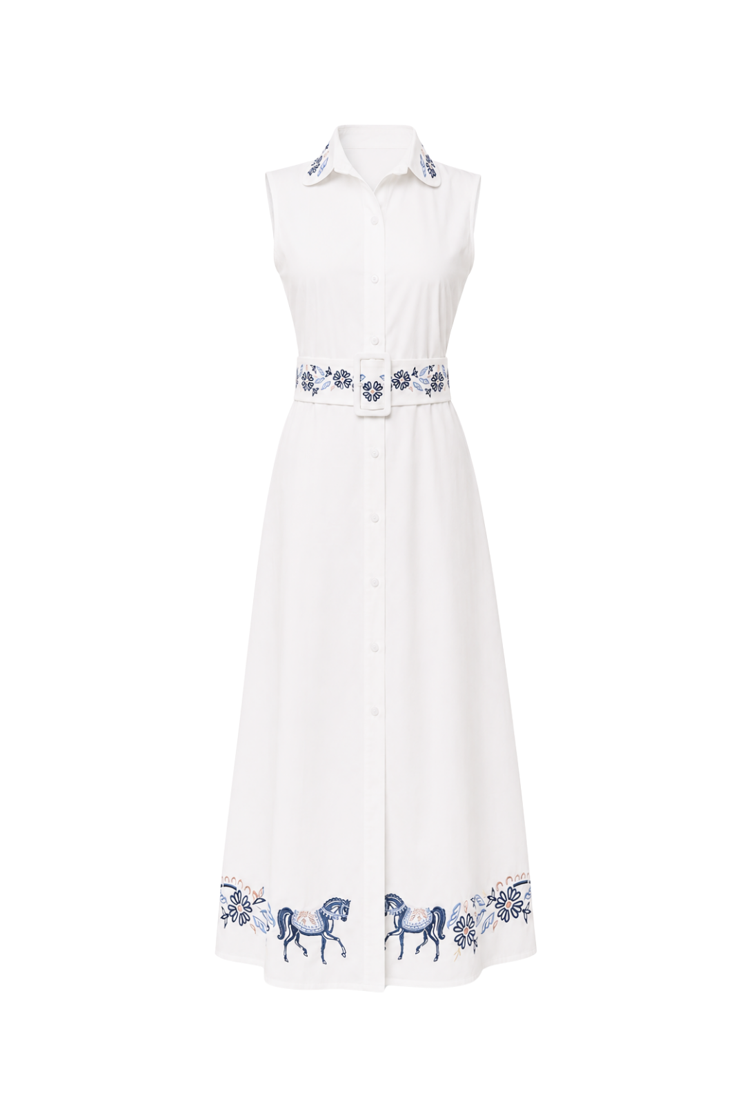 Annie Florale Embroidered Cotton Dress