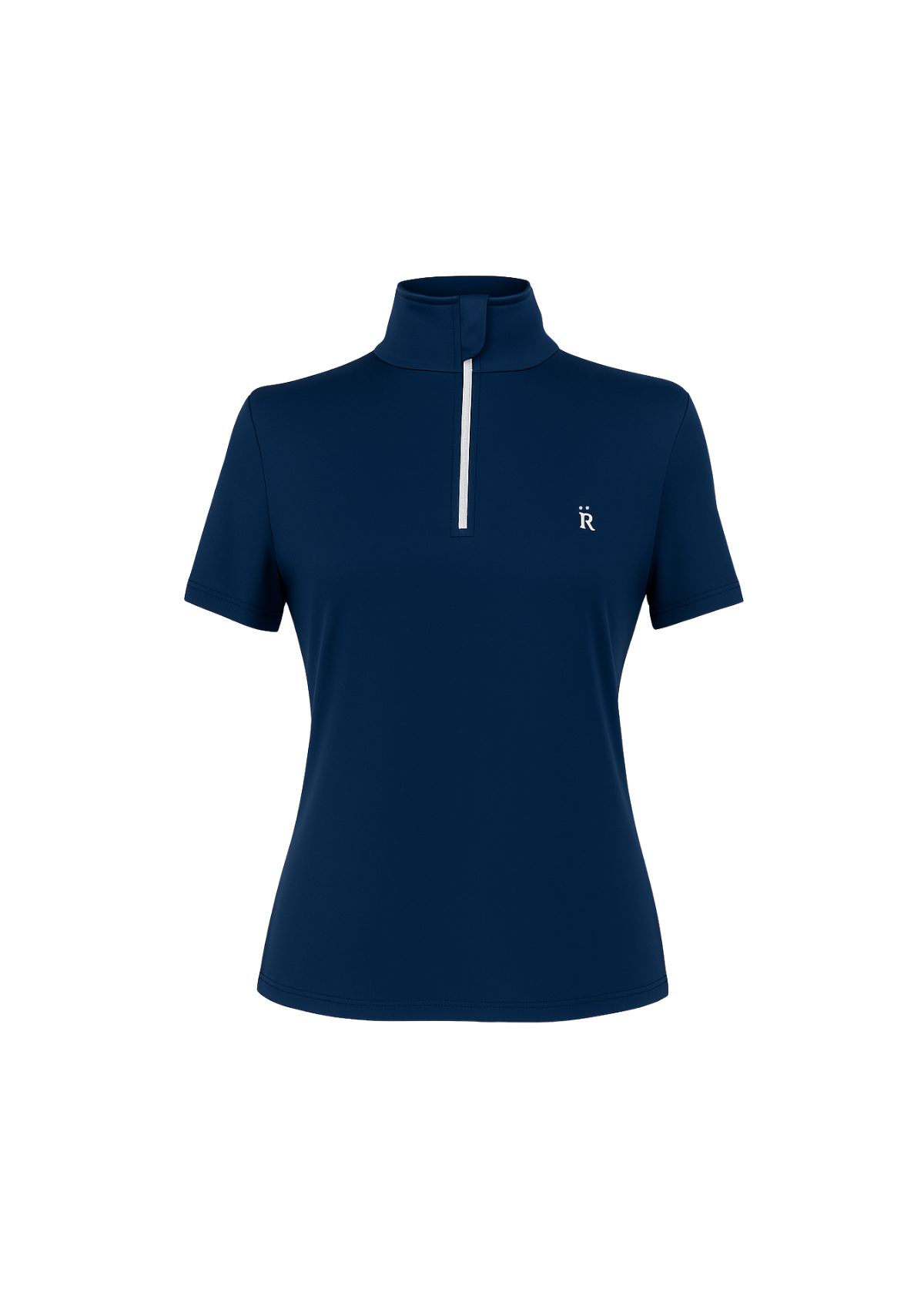 Whisper Dots Quarter Zip | Short Sleeve | Navy | Sample