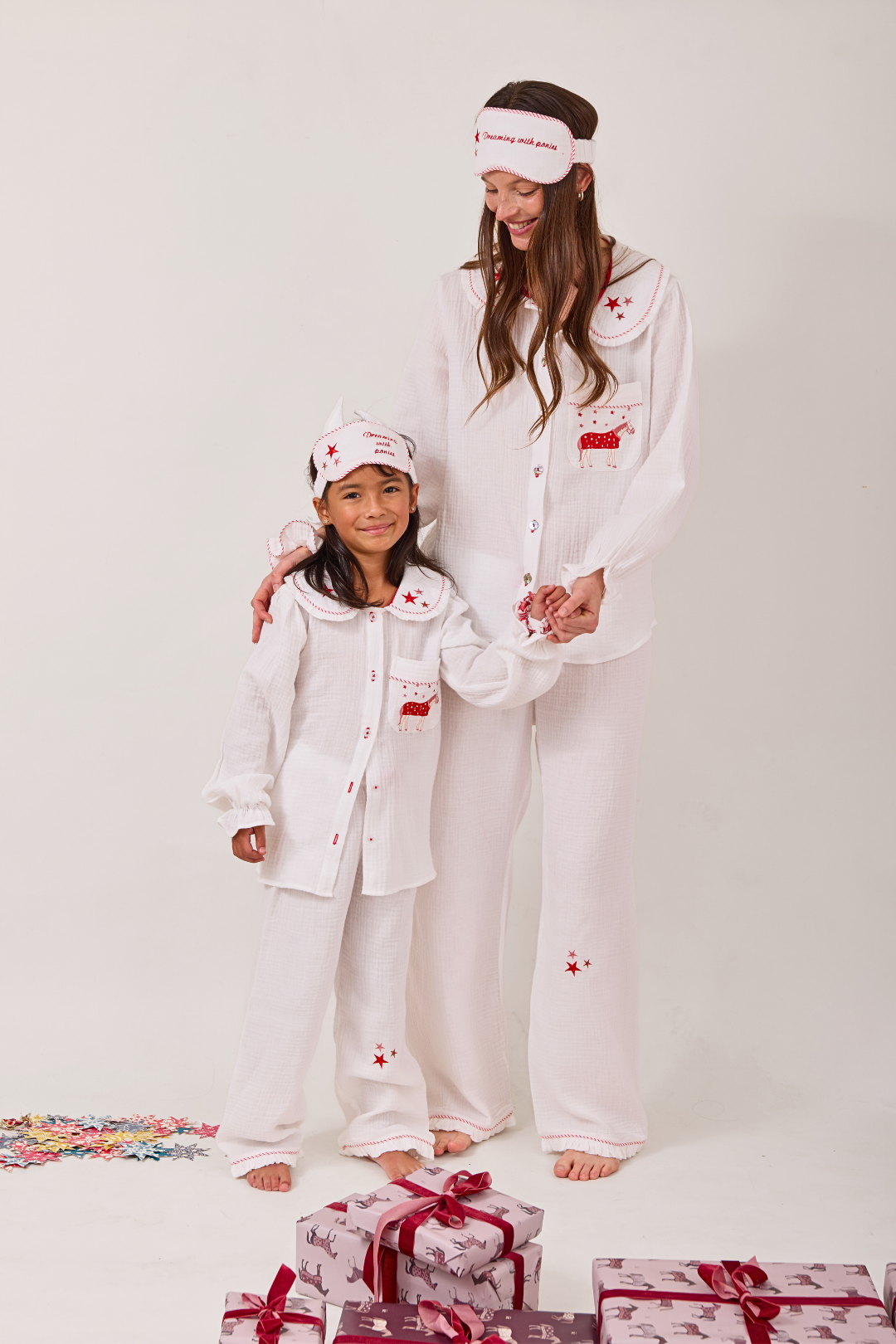 Lucky Stars Horses Pajama Set | Cranberry Limited Edition