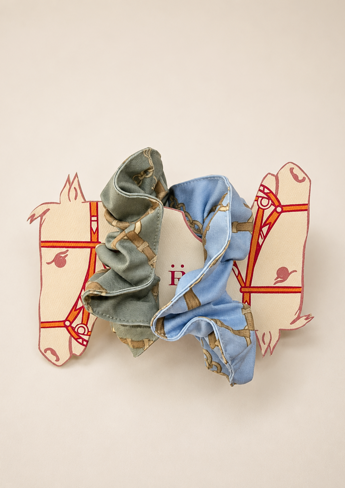 The Horse Girl Beltina Scrunchie Duo - Sage & Blue