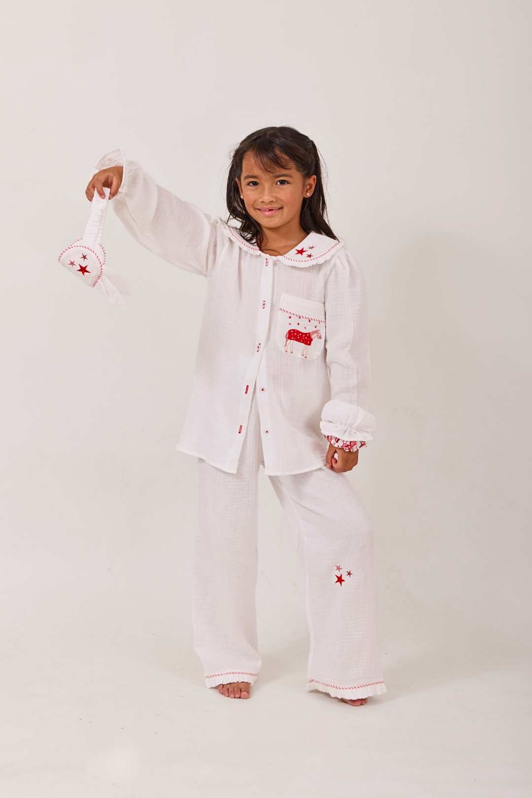 Lucky Stars Horses Children's PJ's Set | Cranberry Limited Edition