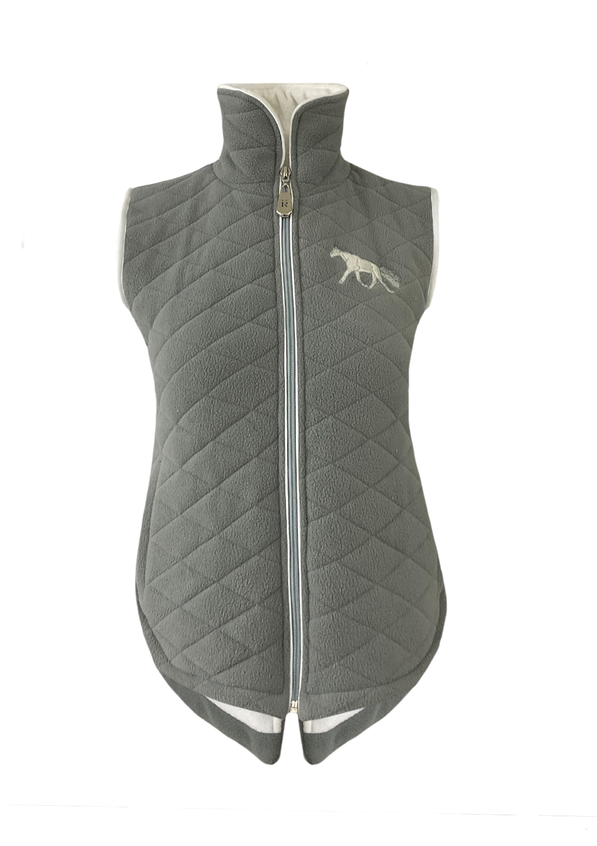 Quilted Fleece Vest | Grey
