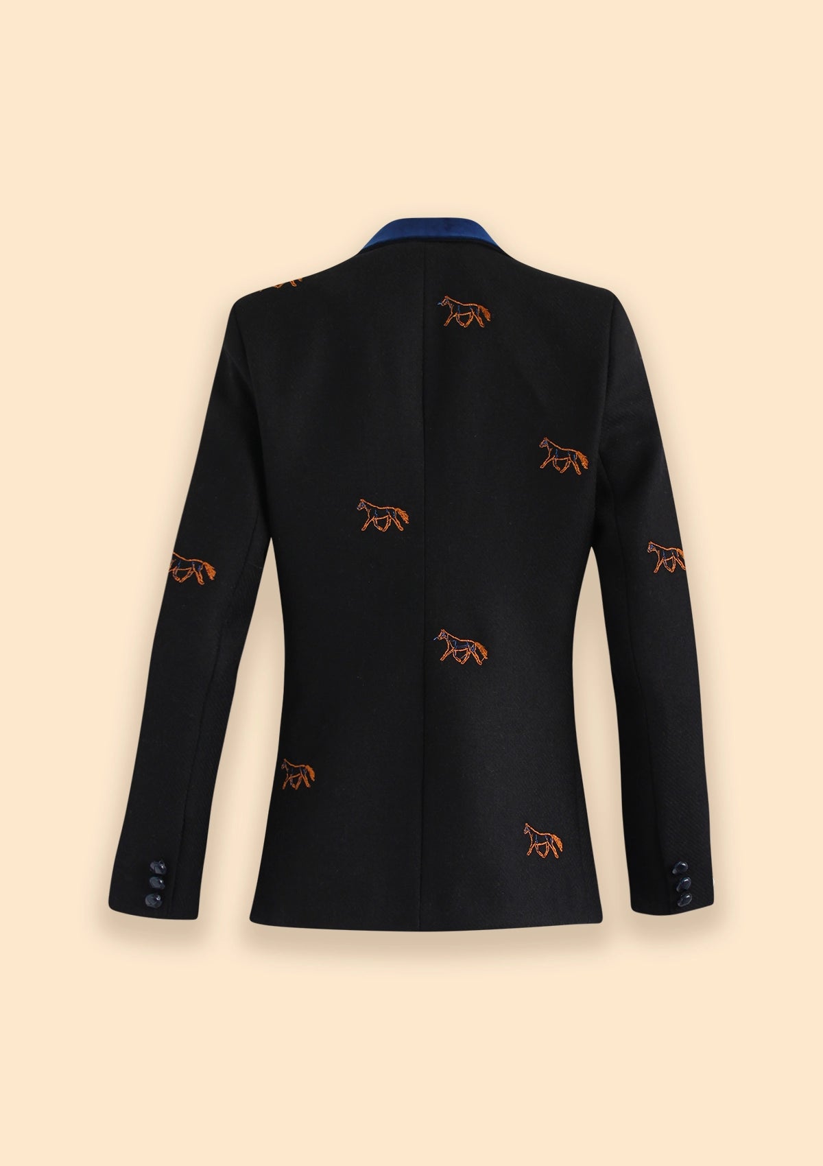 Cavaletti Blazer | Embroidered Italian Wool | Grey