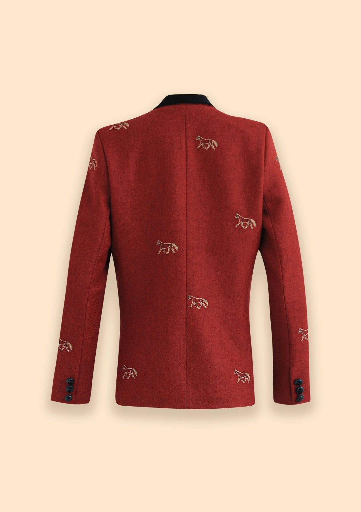 Cavaletti Blazer | Embroidered Italian Wool | Grey