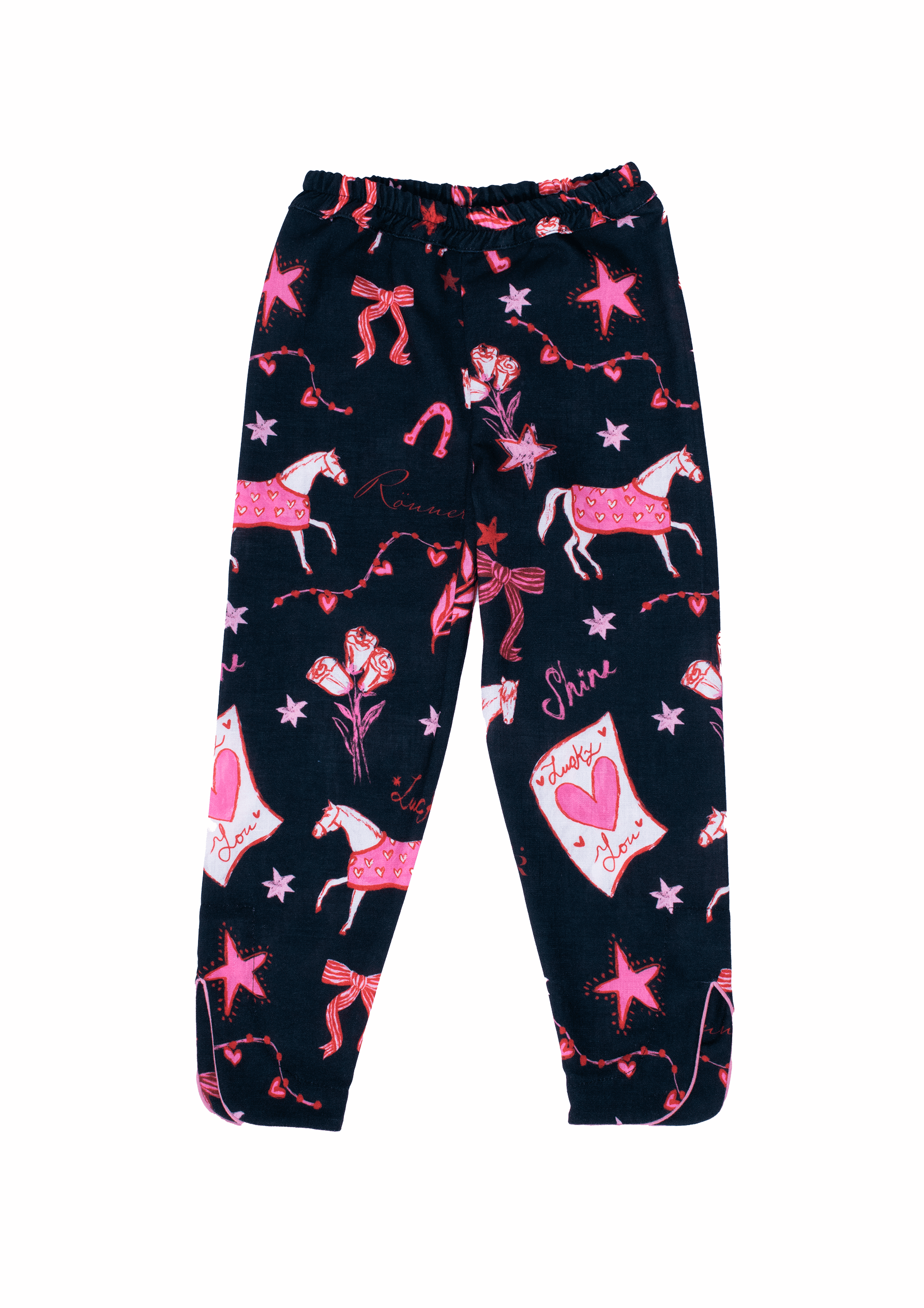 Riding The Stars Children's PJ's Set | Long Sleeve | Black