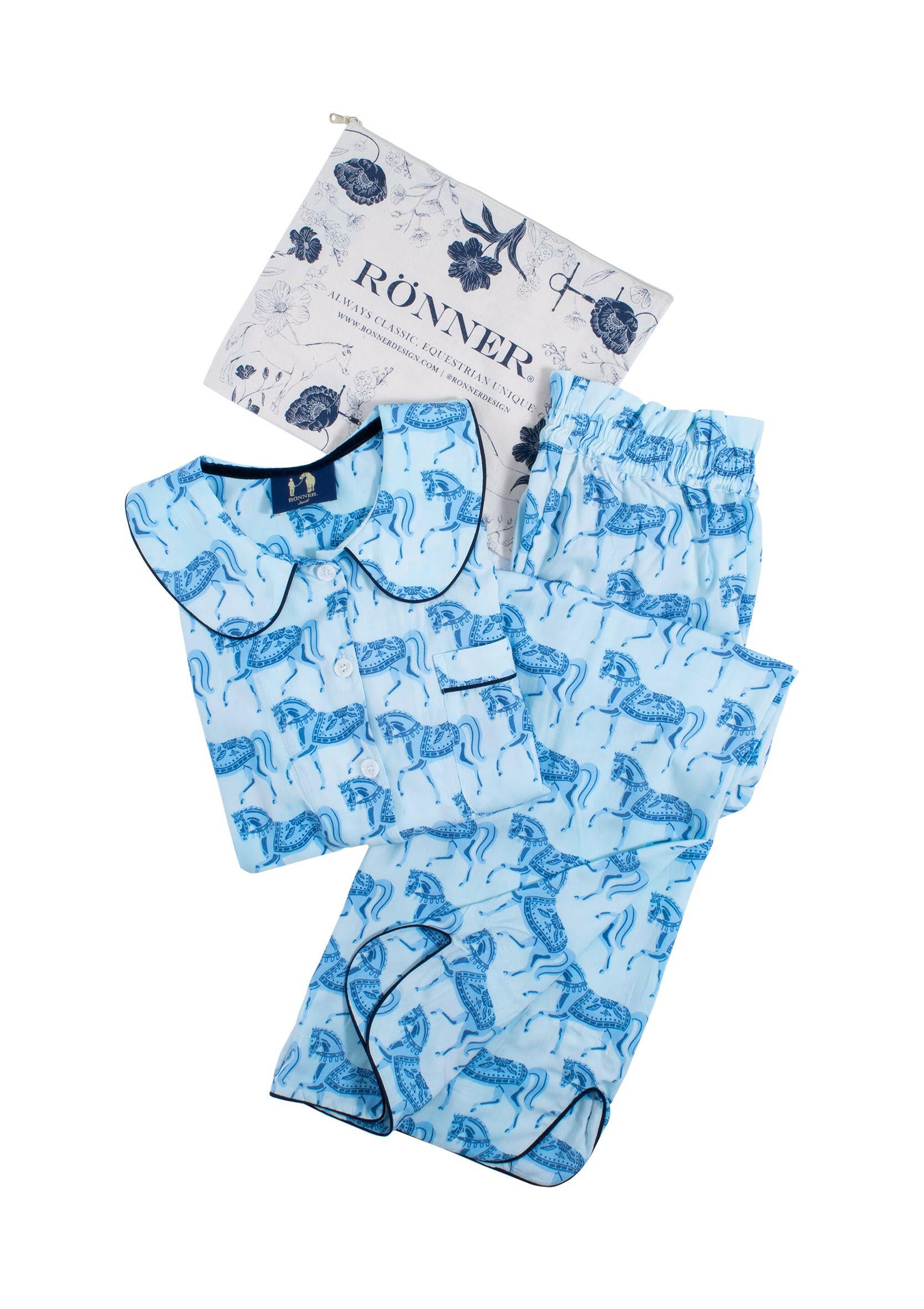 Whisper Long Sleeve PJ's Set | Blossomare Print | Blue | Sample