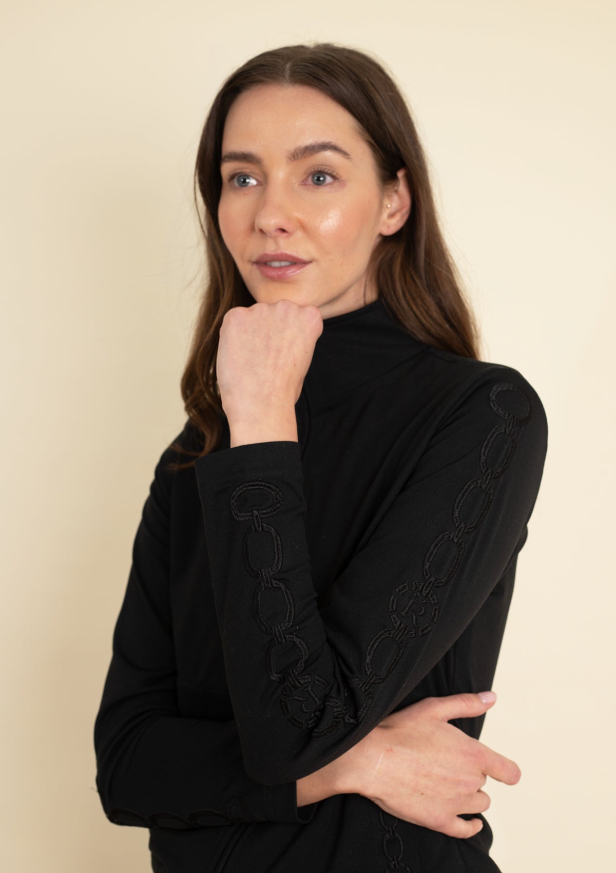 Equus Embroidered Zip Jacket | Noir - Rönner