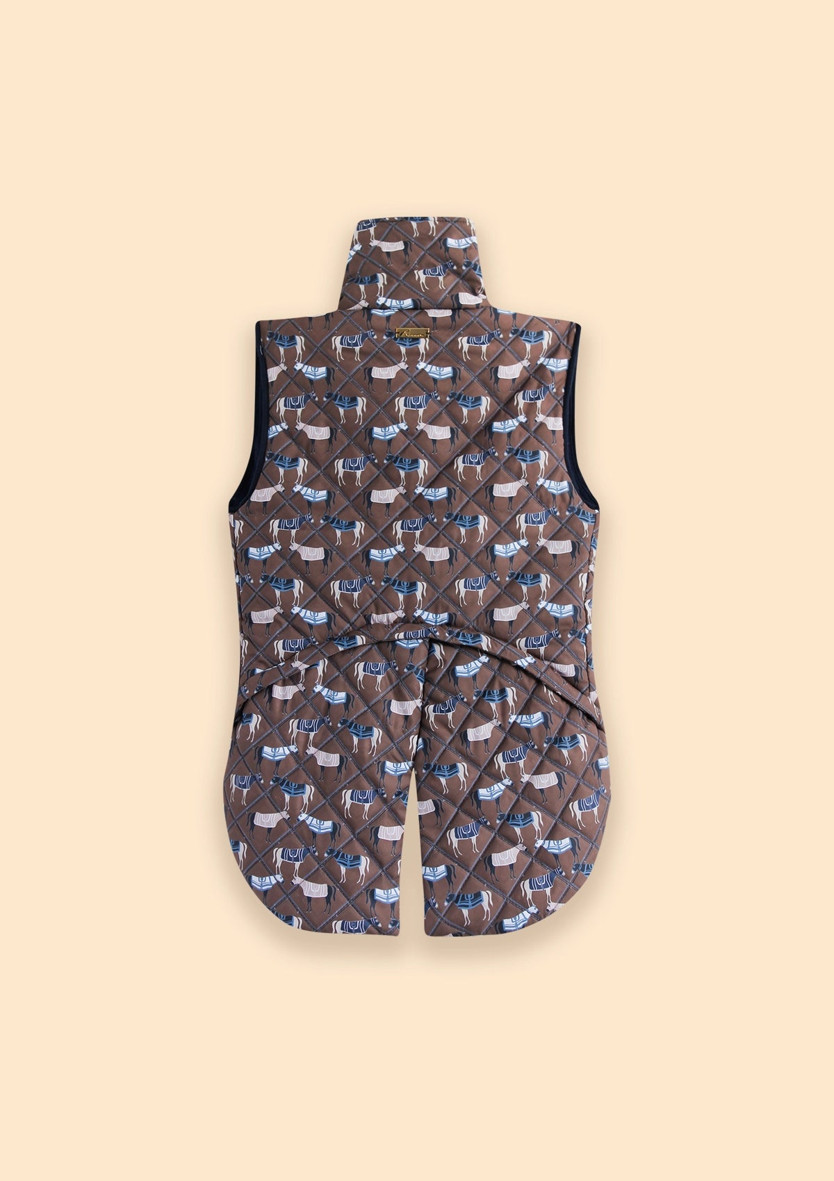 Florence Barn Vest | Victory Print | Chocolate