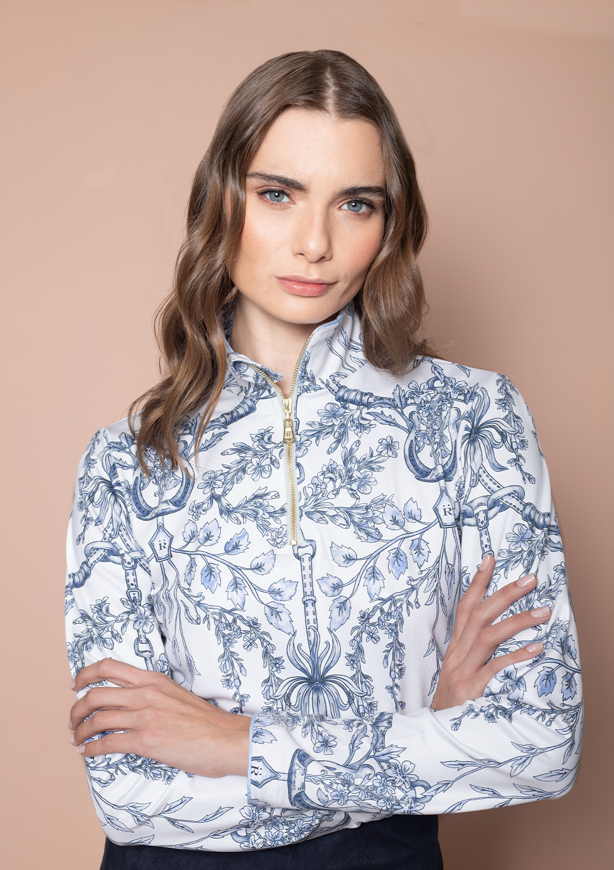 Harmony Quarter-Zip Equiflora | Azure