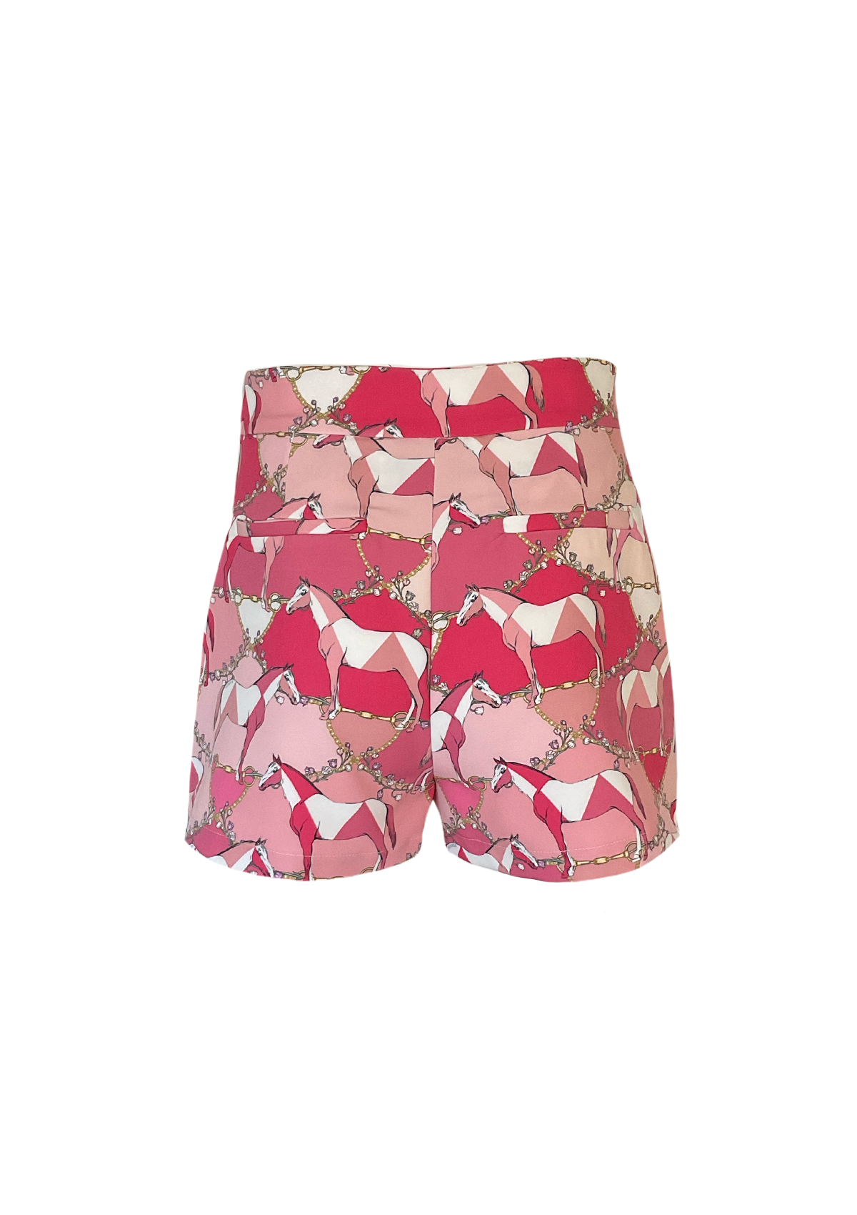 KINETIC | GEO HORSES PINK STRETCHY SHORTS - Rönner