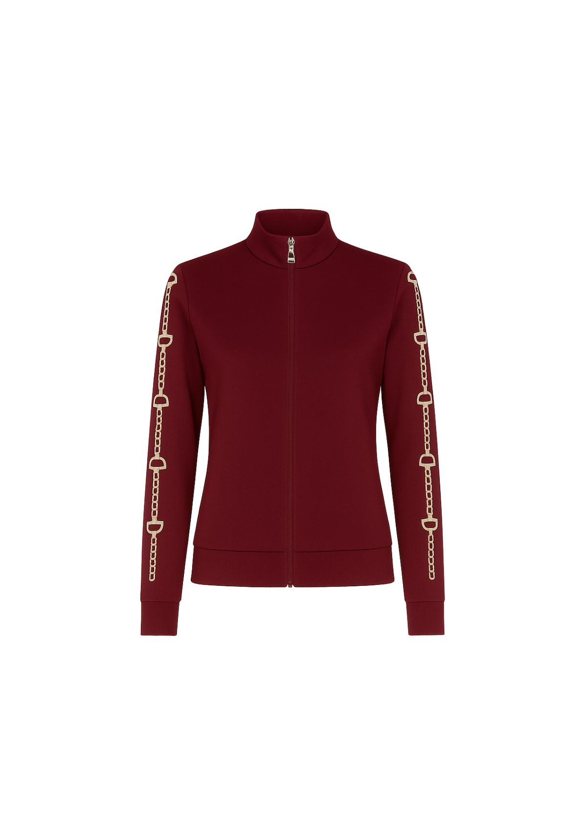 Ava Embroidered Zip Jacket I Cerise