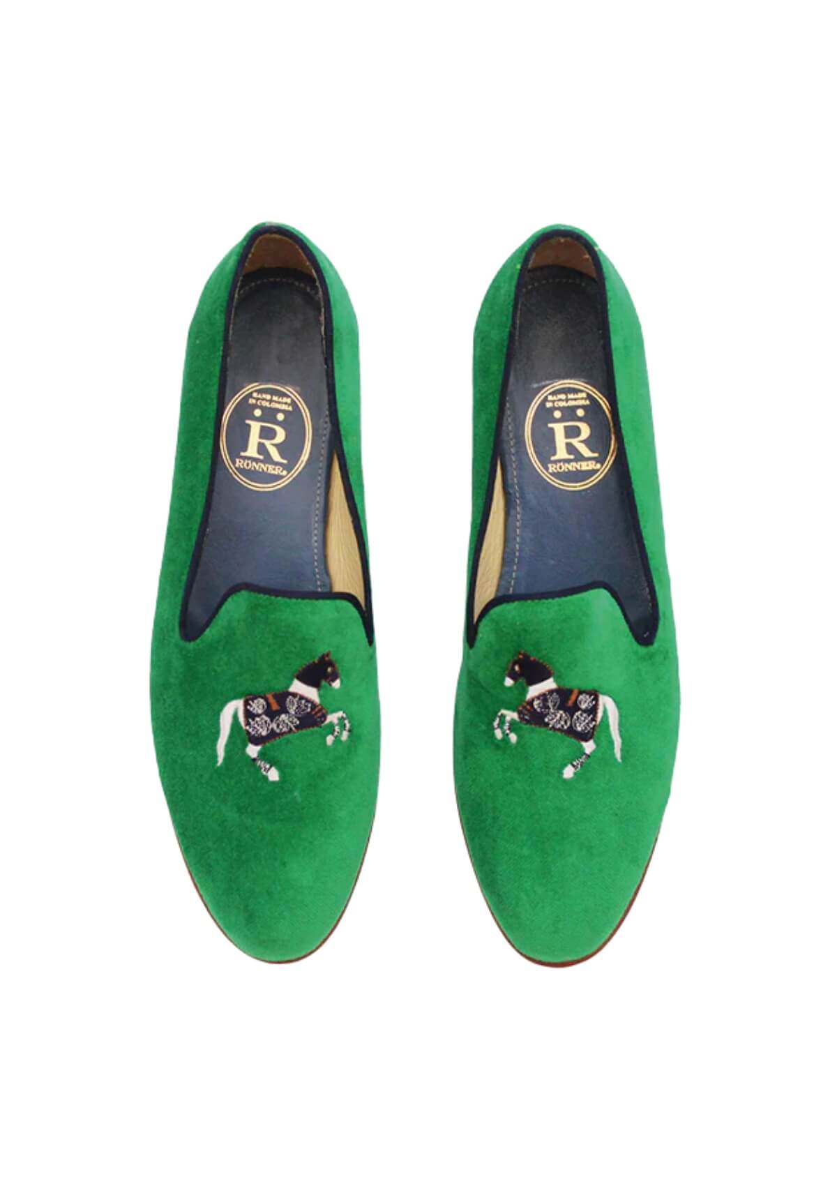 Mimosa Velvet Loafers | Carousel | Grass Green